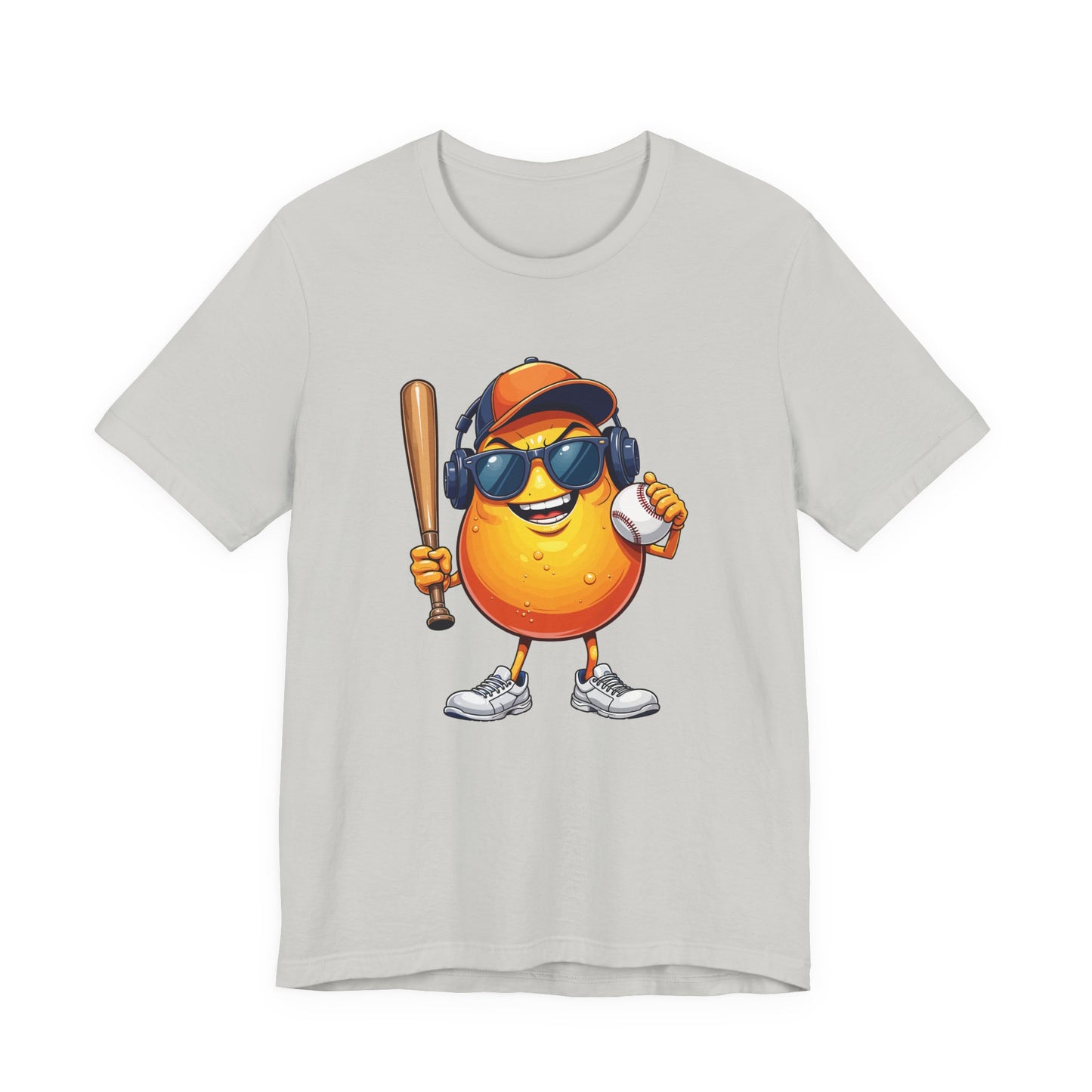Happy Papaya Baseball Mascot Tshirt Fun Sports Fruit Character Design