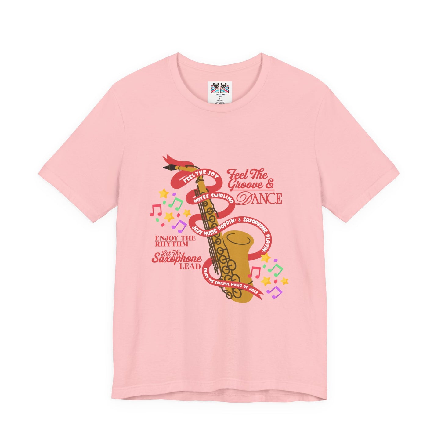 Feel the Groove Let the Saxophone Play Cartoon Saxophone T-Shirt