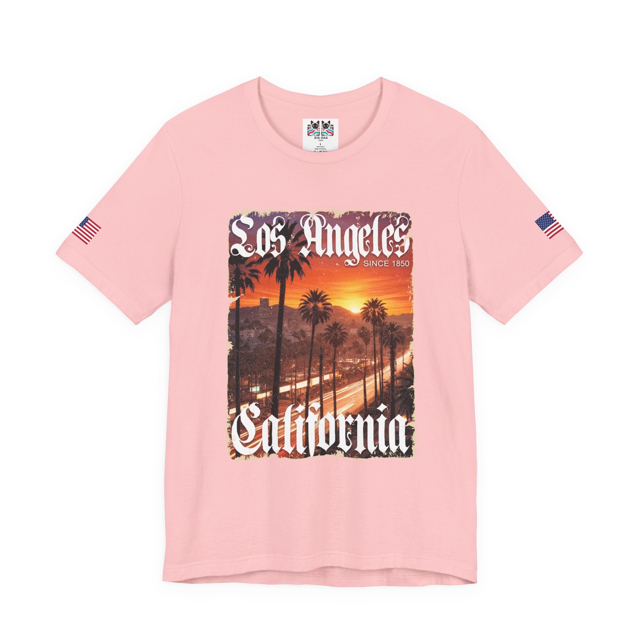 Los Angeles California Since 1850 T-Shirt – Gothic Old English Sunset Boulevard Tee