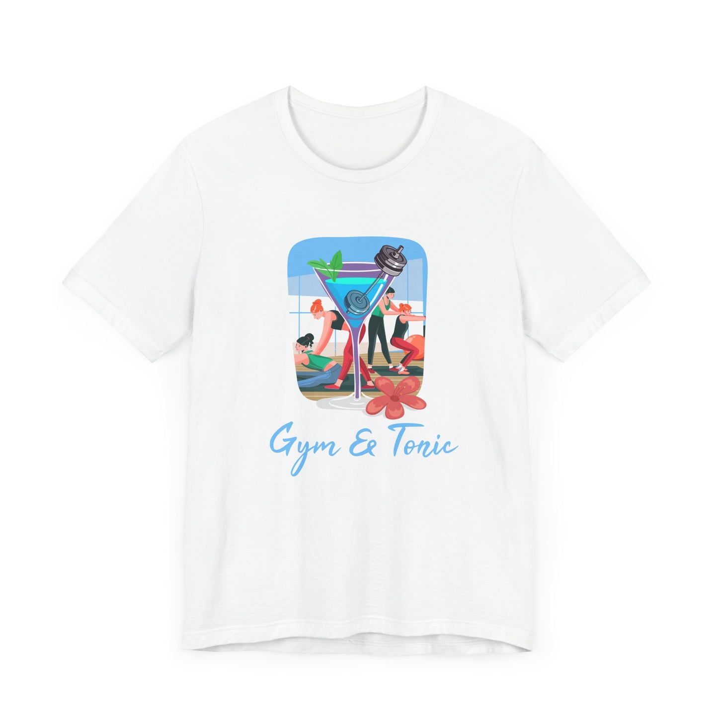 Gym and Tonic Tee, Fitness Pun Shirt, Workout Humor Graphic, Exercise and Fun Top, Healthy Balance Gift