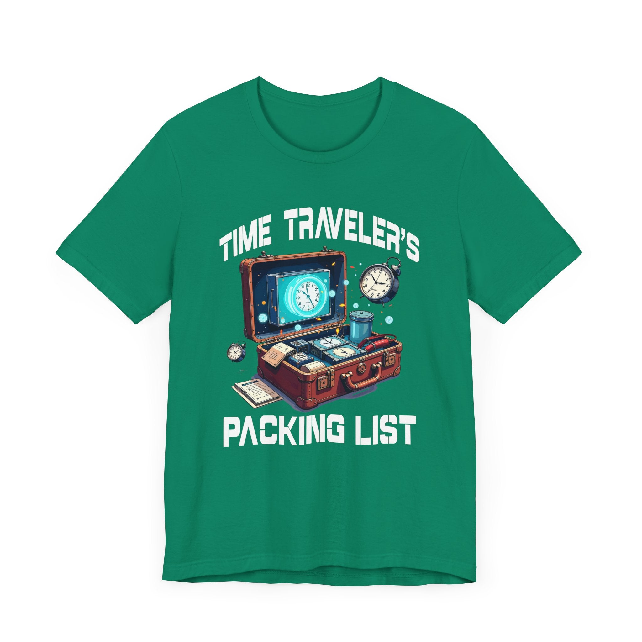 Time Traveler’s Packing List Tee, Sci-Fi Gear Shirt, Future Prep Graphic Tee, Multiverse Essentials Top, Nerd Gift