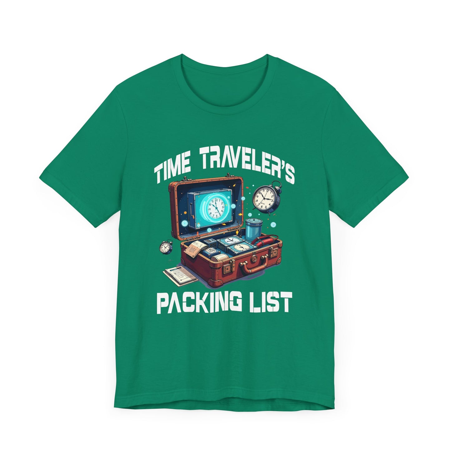 Time Traveler’s Packing List Tee, Sci-Fi Gear Shirt, Future Prep Graphic Tee, Multiverse Essentials Top, Nerd Gift
