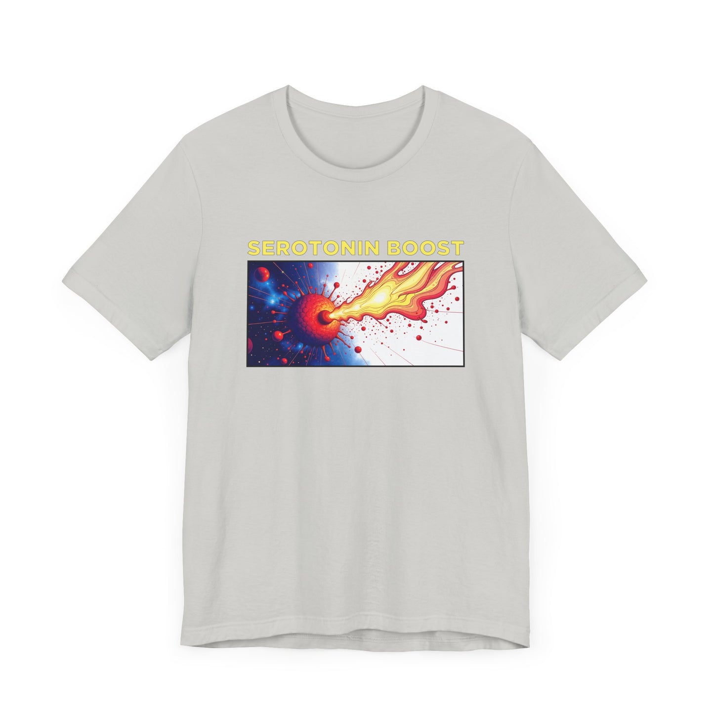 Serotonin Boost Shirt Mental Health Awareness Tee Featuring a Happy Brain and Positive Vibe for Science Lovers and Joy Seekers