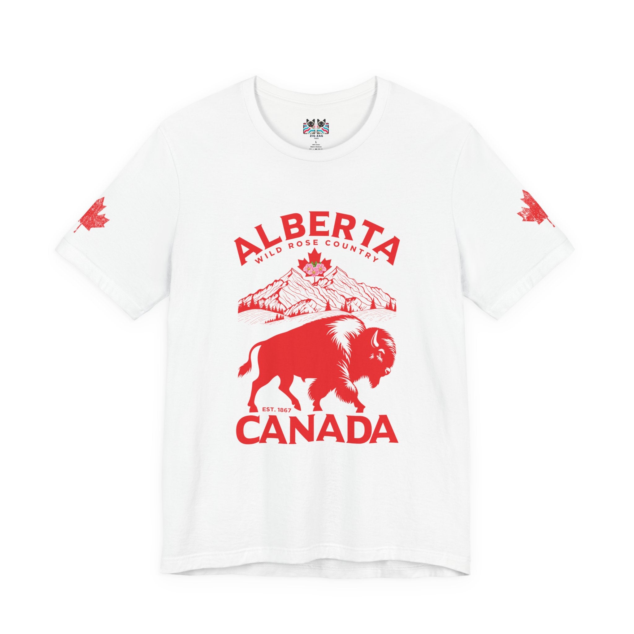 Alberta Wild Rose Country Bison T-Shirt