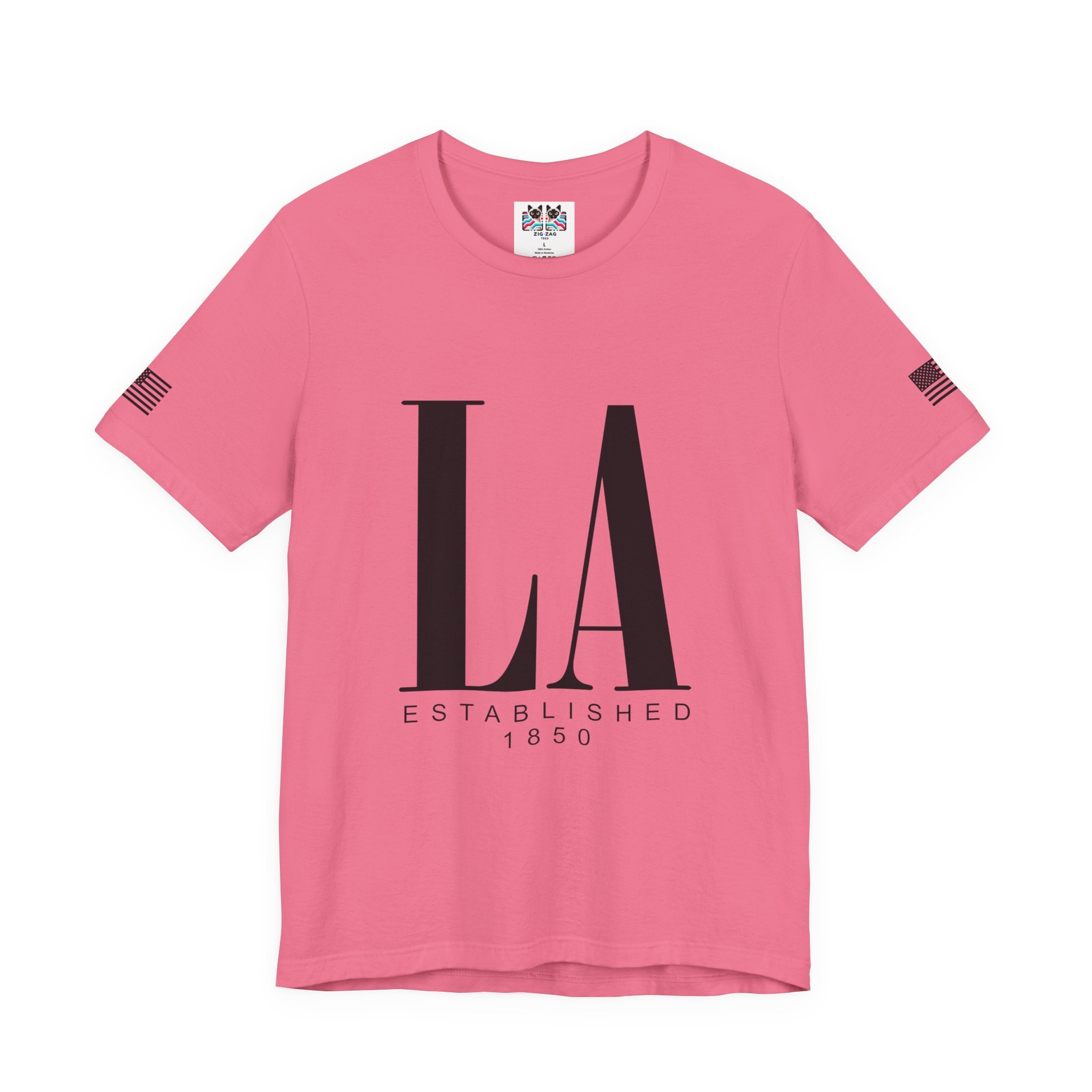 LA Established 1850 T-Shirt – Bold Monogram Los Angeles Minimal Luxury Tee