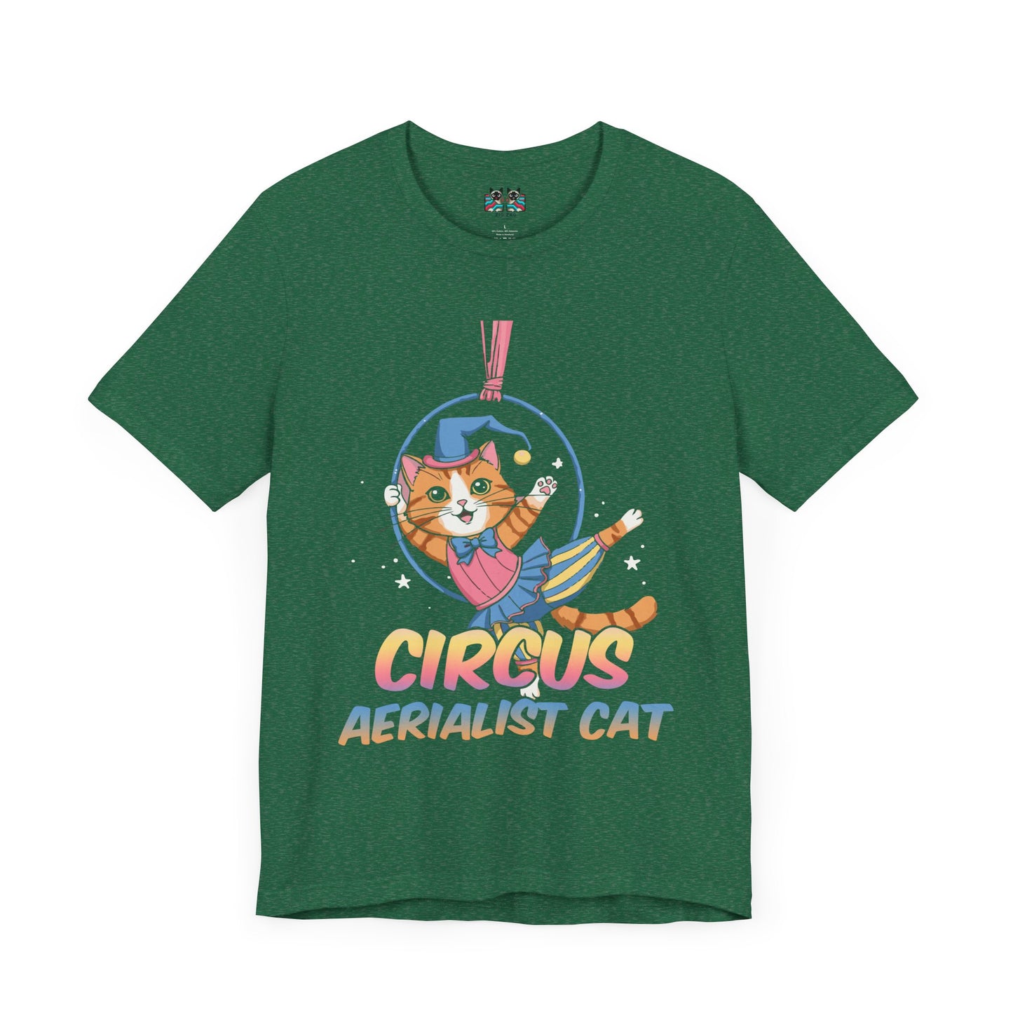 Circus Aerialist Cat - Cute and Funny Performer T-Shirt