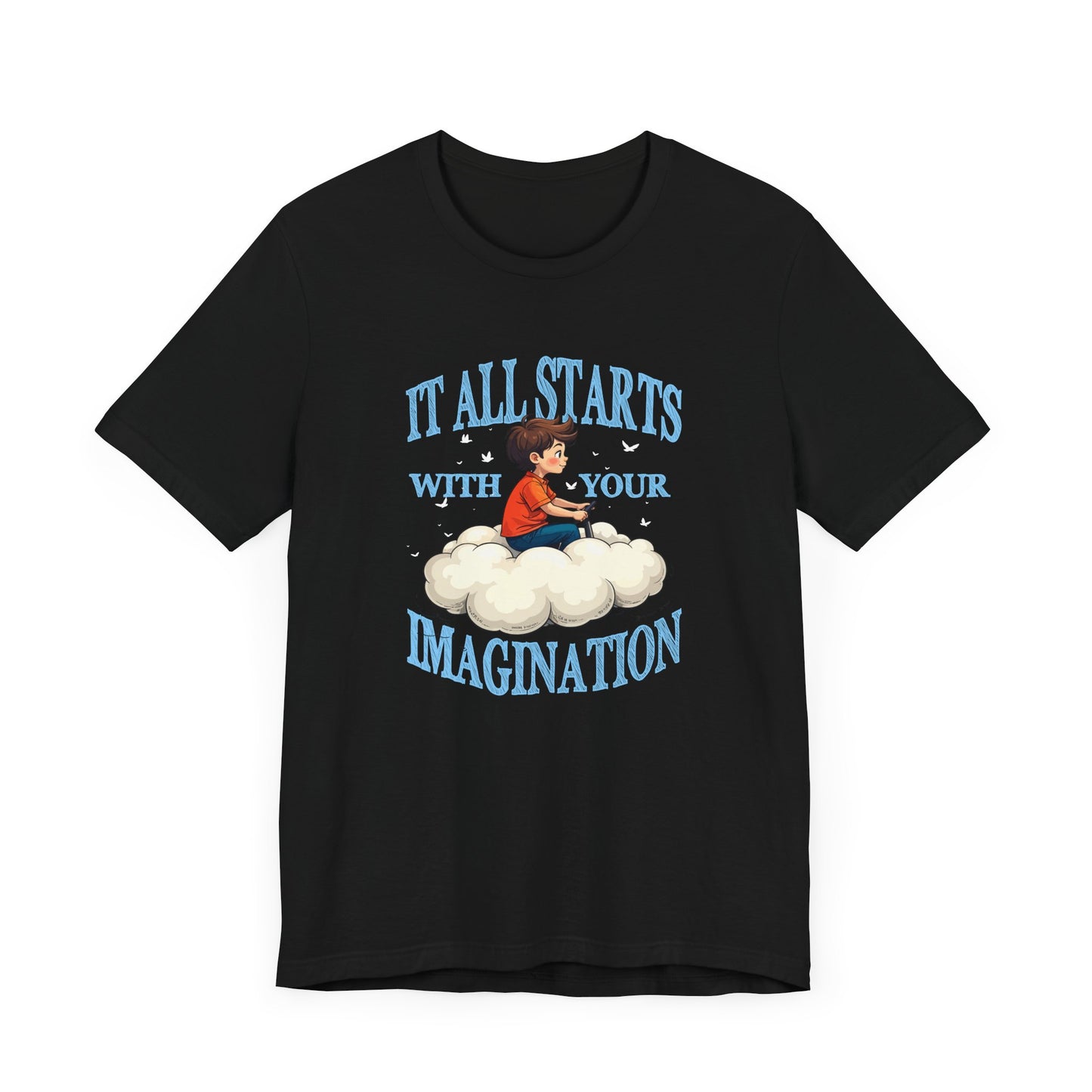 Cloud Control - Imagine Your Own Reality – Toddler Controlling Cloud with Stars & Planets Graphic T-Shirt