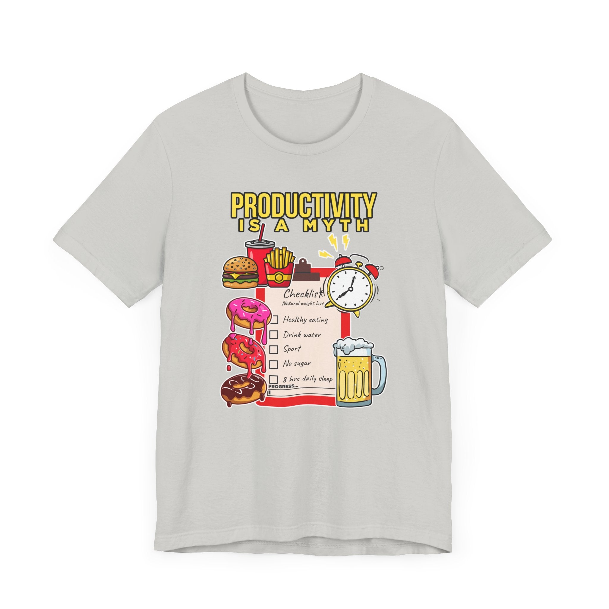 Productivity is a Myth Tee, Anti Hustle Culture Shirt, Lazy Life Graphic, Satirical Work Message Top, Modern Mindset Gift