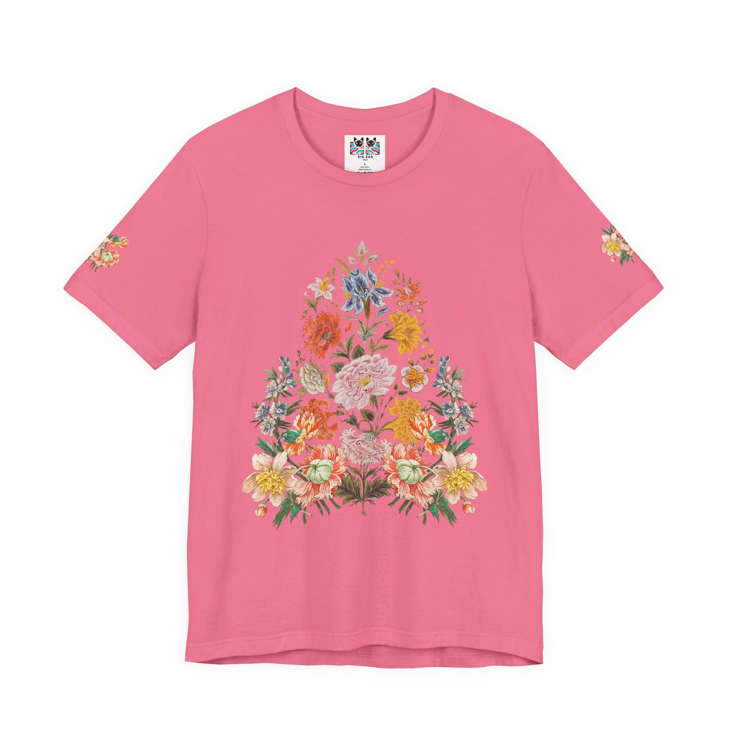 Vintage Botanical Floral T-Shirt – Wildflower Triangle Garden Art Graphic Tee