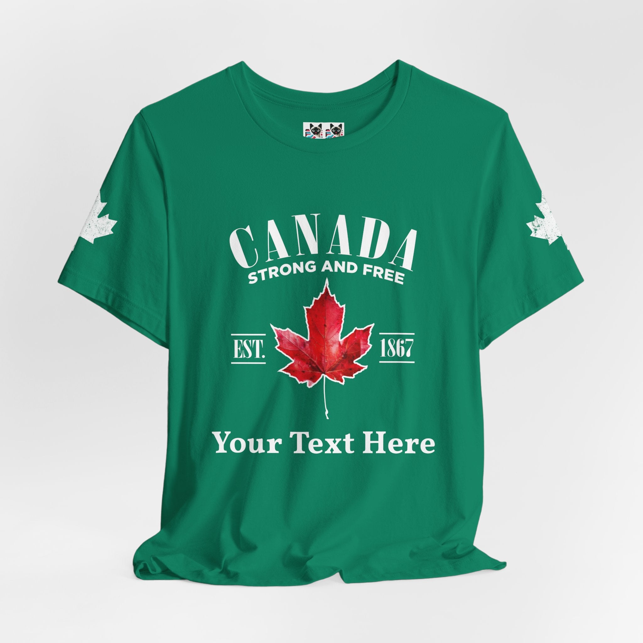 Custom T-Shirt - Canada Strong and Free True Maple Heritage T-Shirt