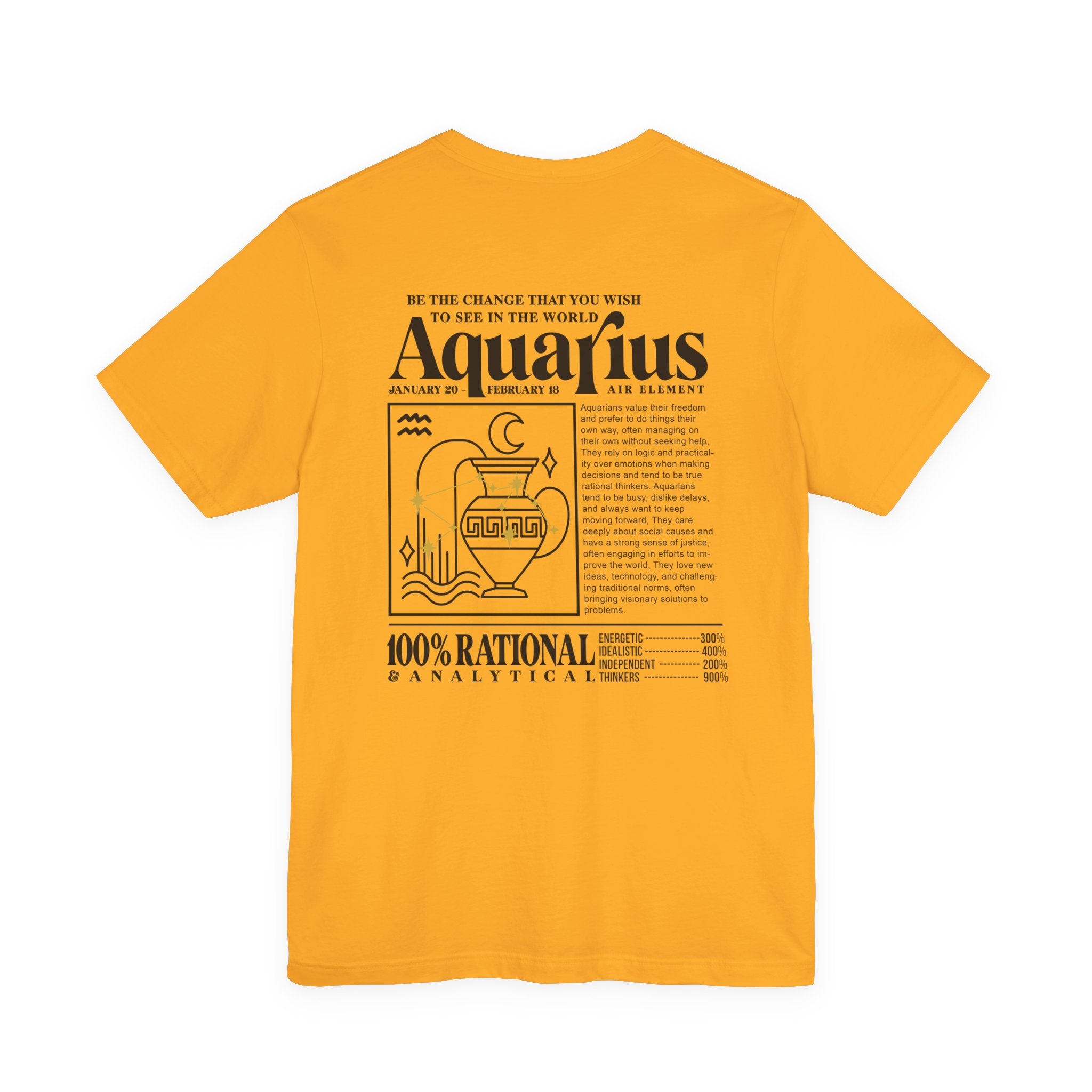 Aquarius Zodiac T-Shirt – Be the Change Air Element