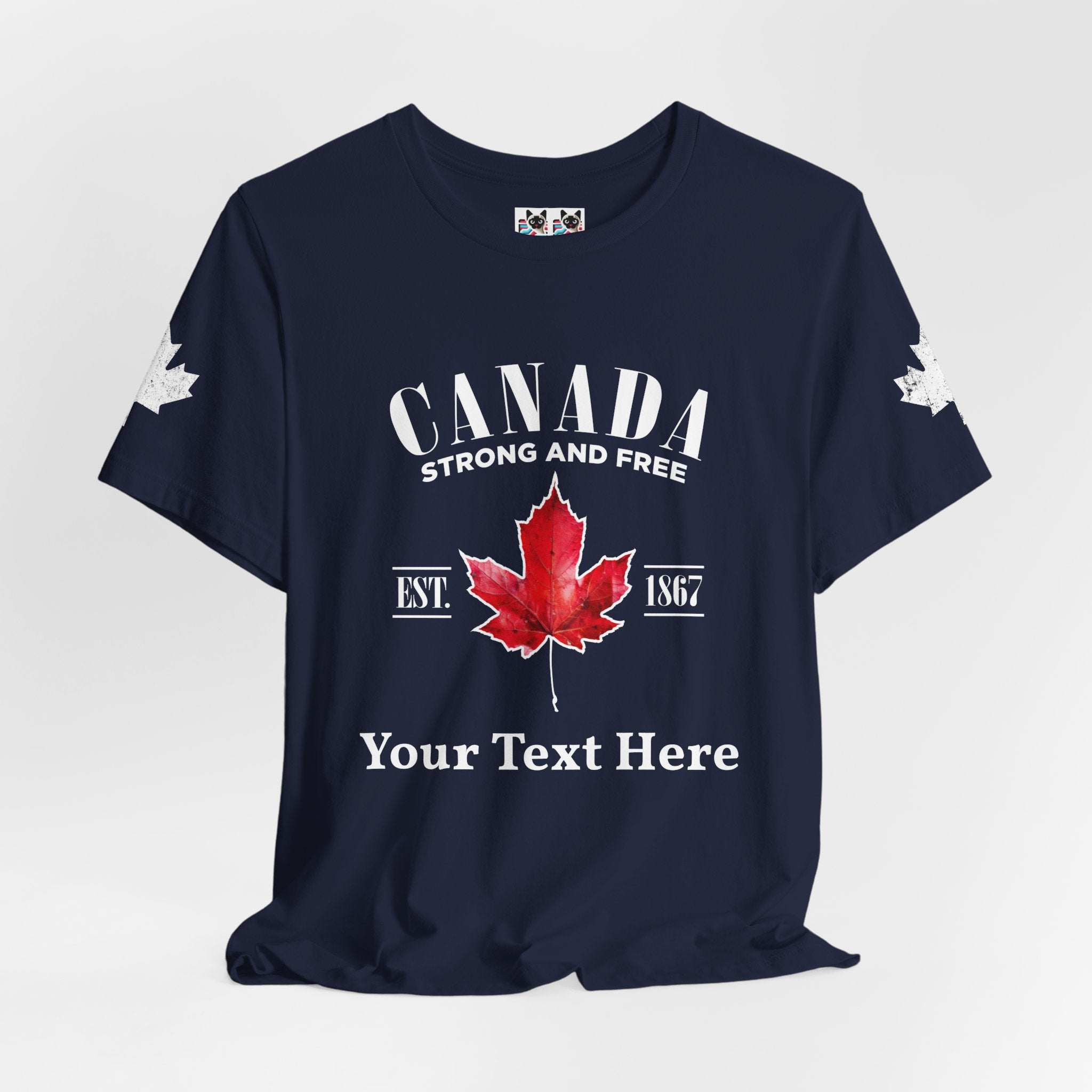 Custom T-Shirt - Canada Strong and Free True Maple Heritage T-Shirt