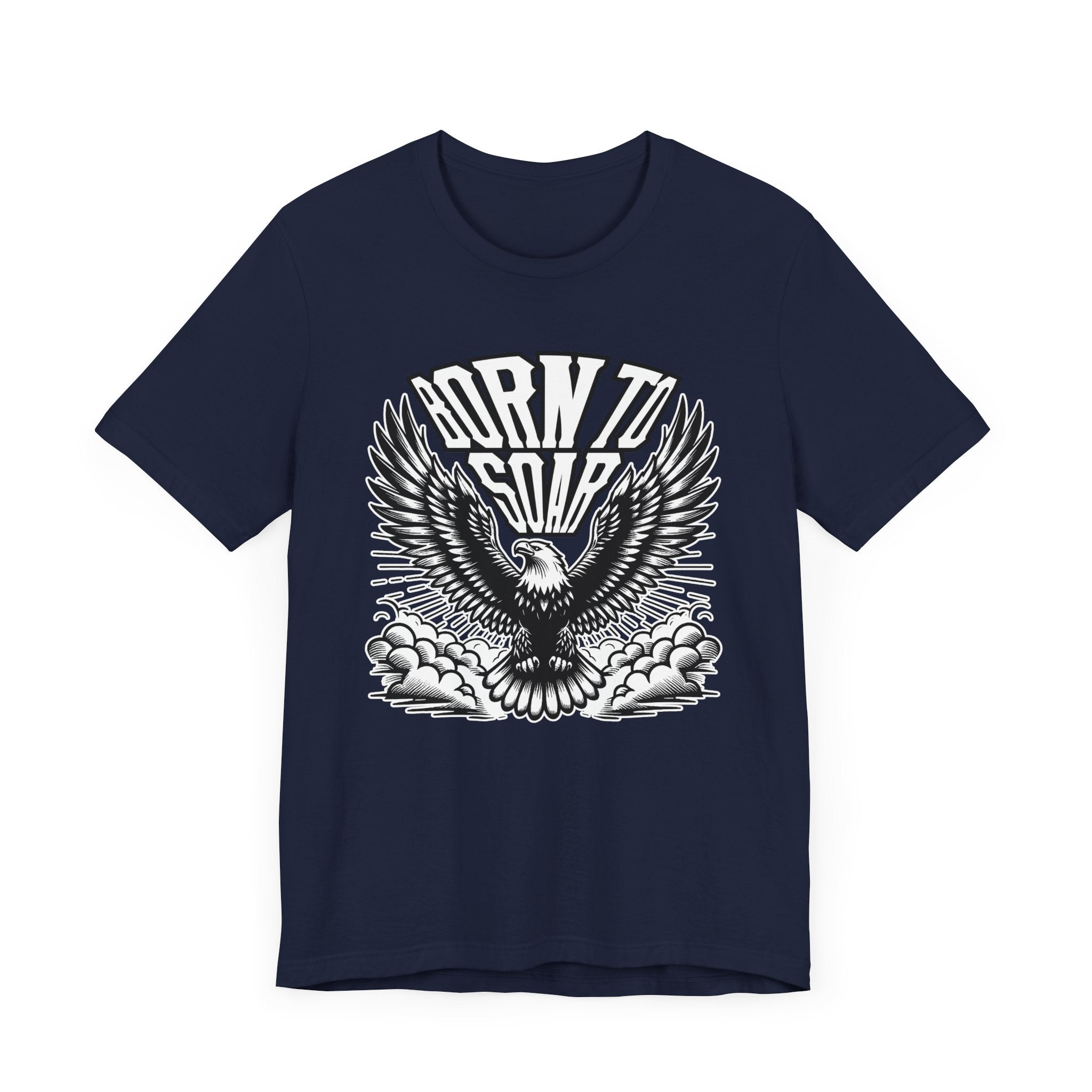 Born to Soar | Eagle with Wide Open Wings Above the Clouds T-Shirt
