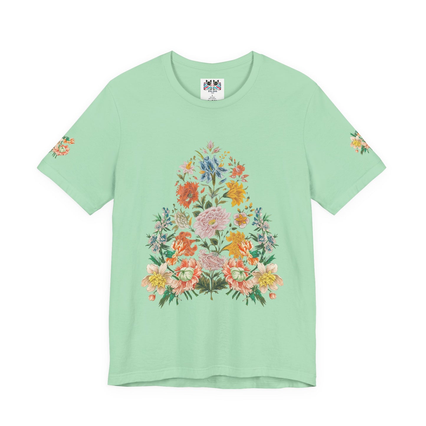 Vintage Botanical Floral T-Shirt – Wildflower Triangle Garden Art Graphic Tee