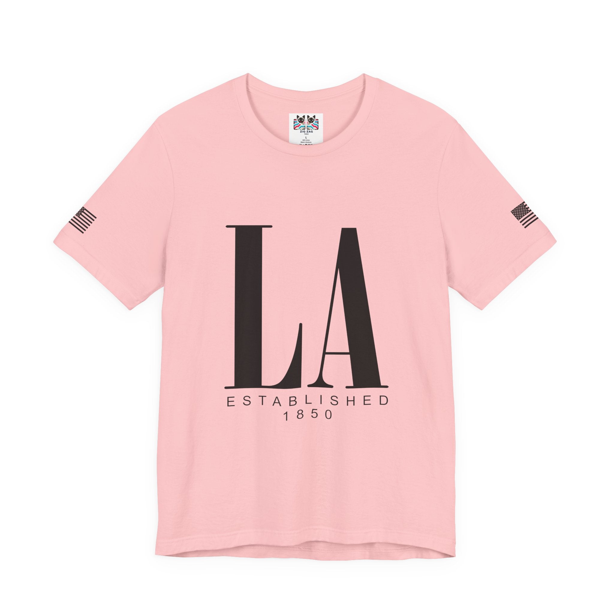 LA Established 1850 T-Shirt – Bold Monogram Los Angeles Minimal Luxury Tee