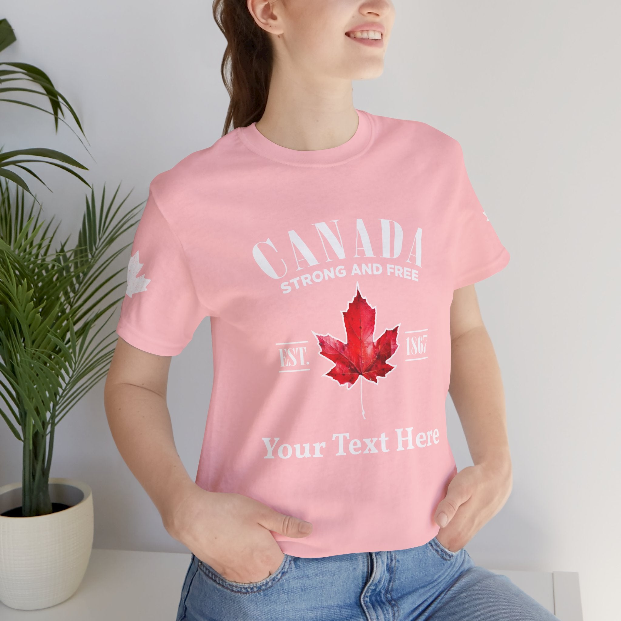 Custom T-Shirt - Canada Strong and Free True Maple Heritage T-Shirt