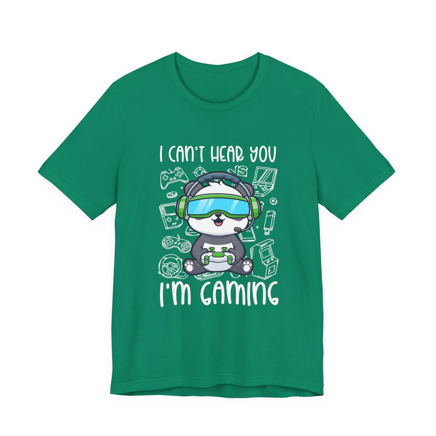 I Can’t Hear You I’m Gaming T-Shirt – Cute Puppy Gamer Headset Graphic Tee