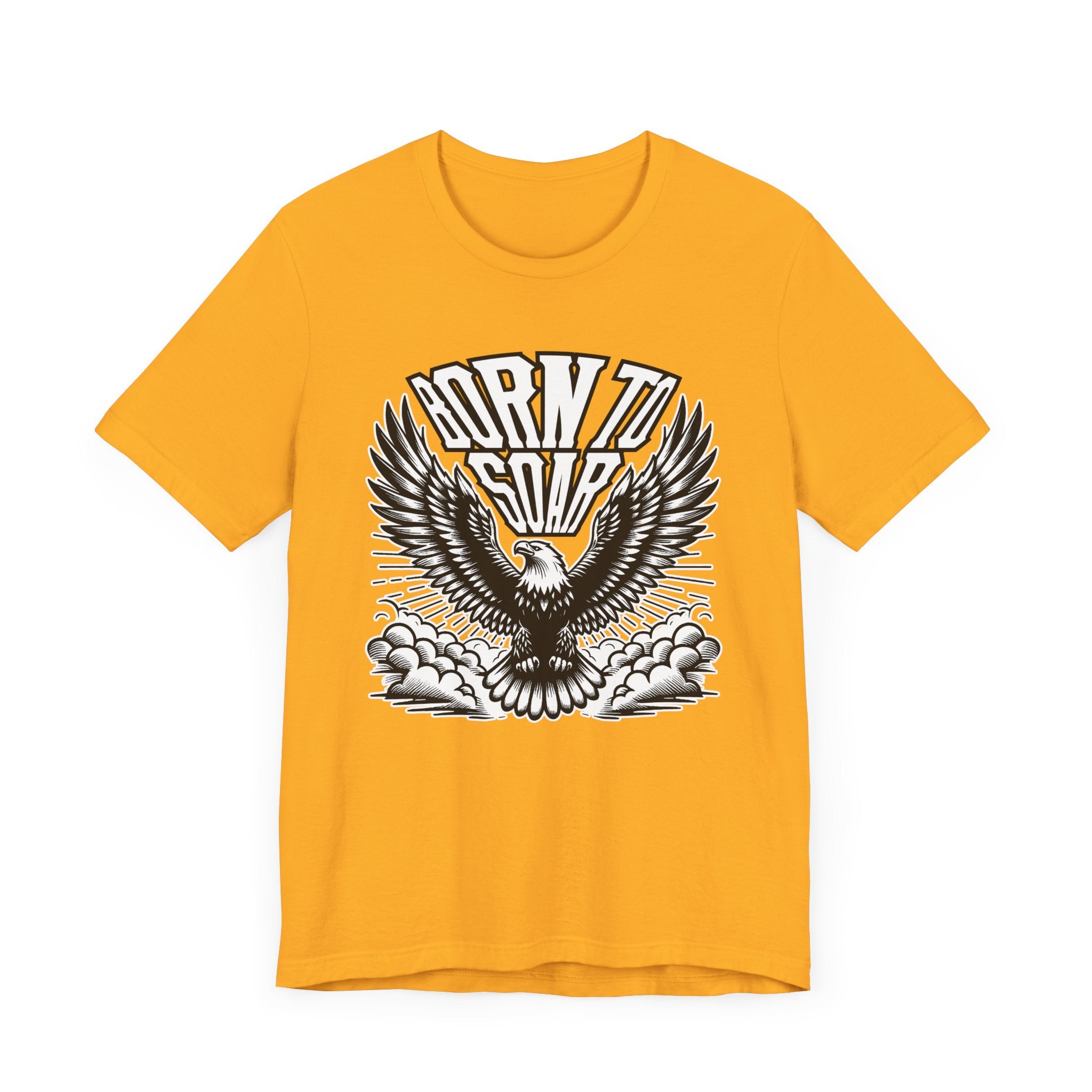 Born to Soar | Eagle with Wide Open Wings Above the Clouds T-Shirt