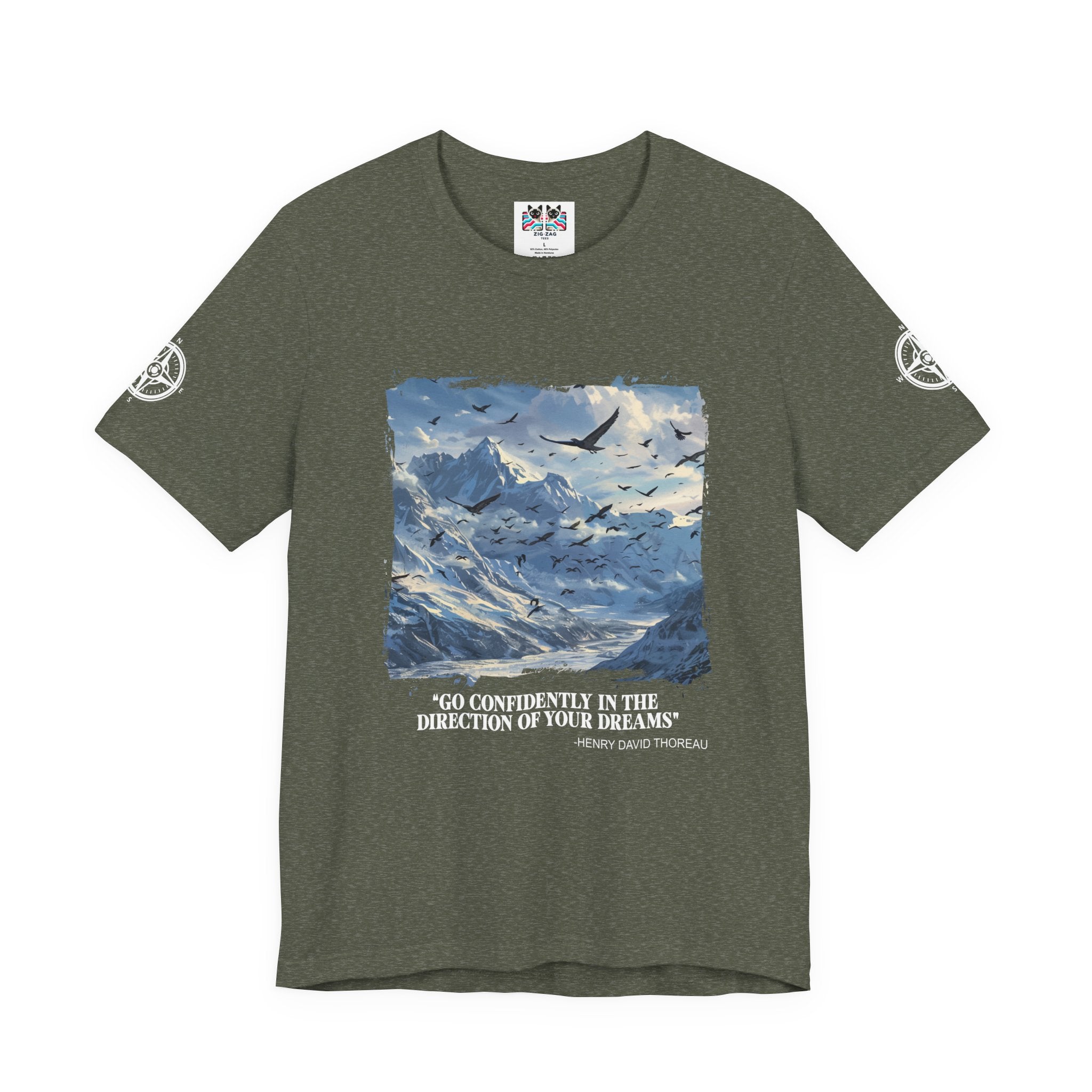 Go Confidently in the Direction of Your Dreams T-Shirt – Henry David Thoreau Quote Graphic Tee