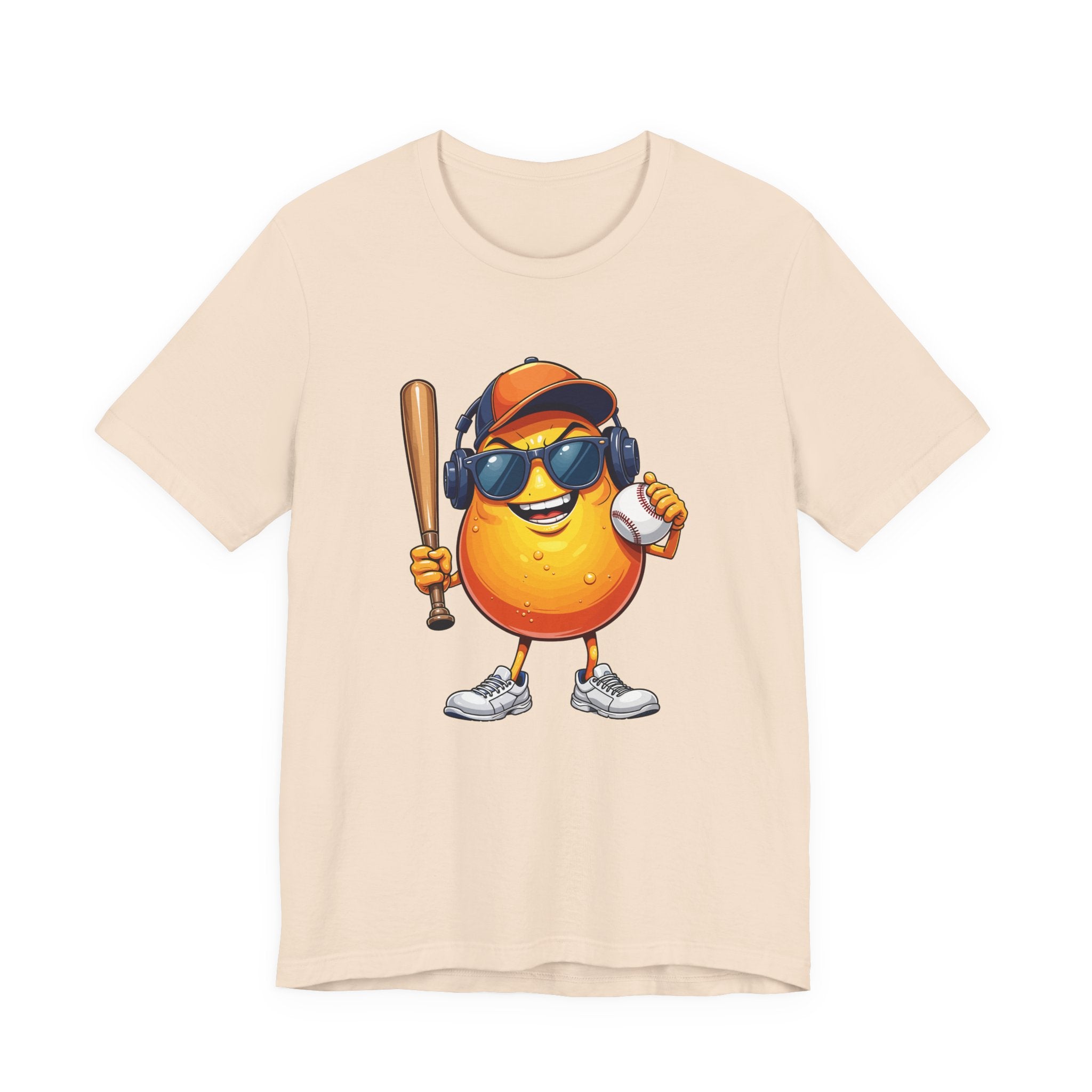 Happy Papaya Baseball Mascot Tshirt Fun Sports Fruit Character Design