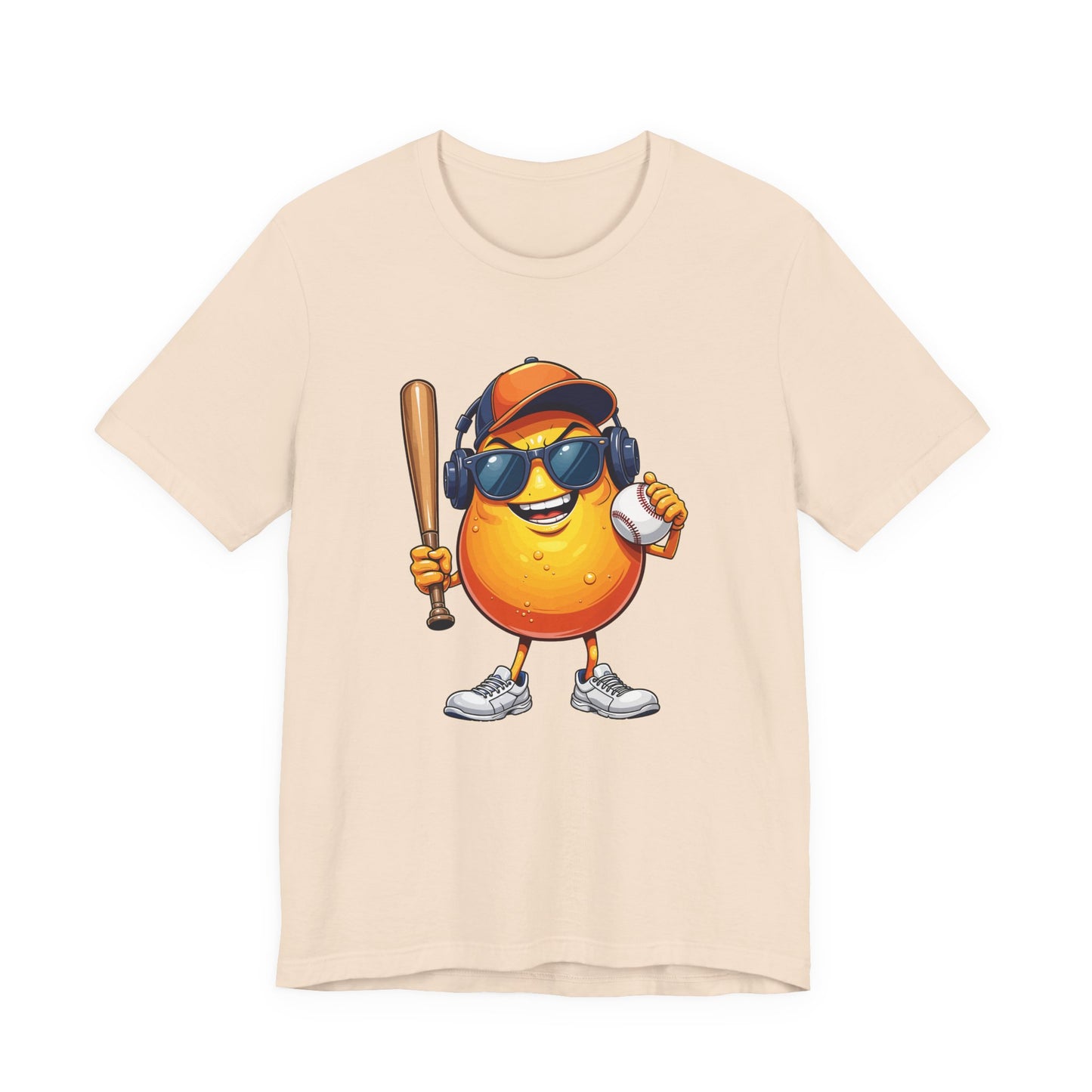 Happy Papaya Baseball Mascot Tshirt Fun Sports Fruit Character Design