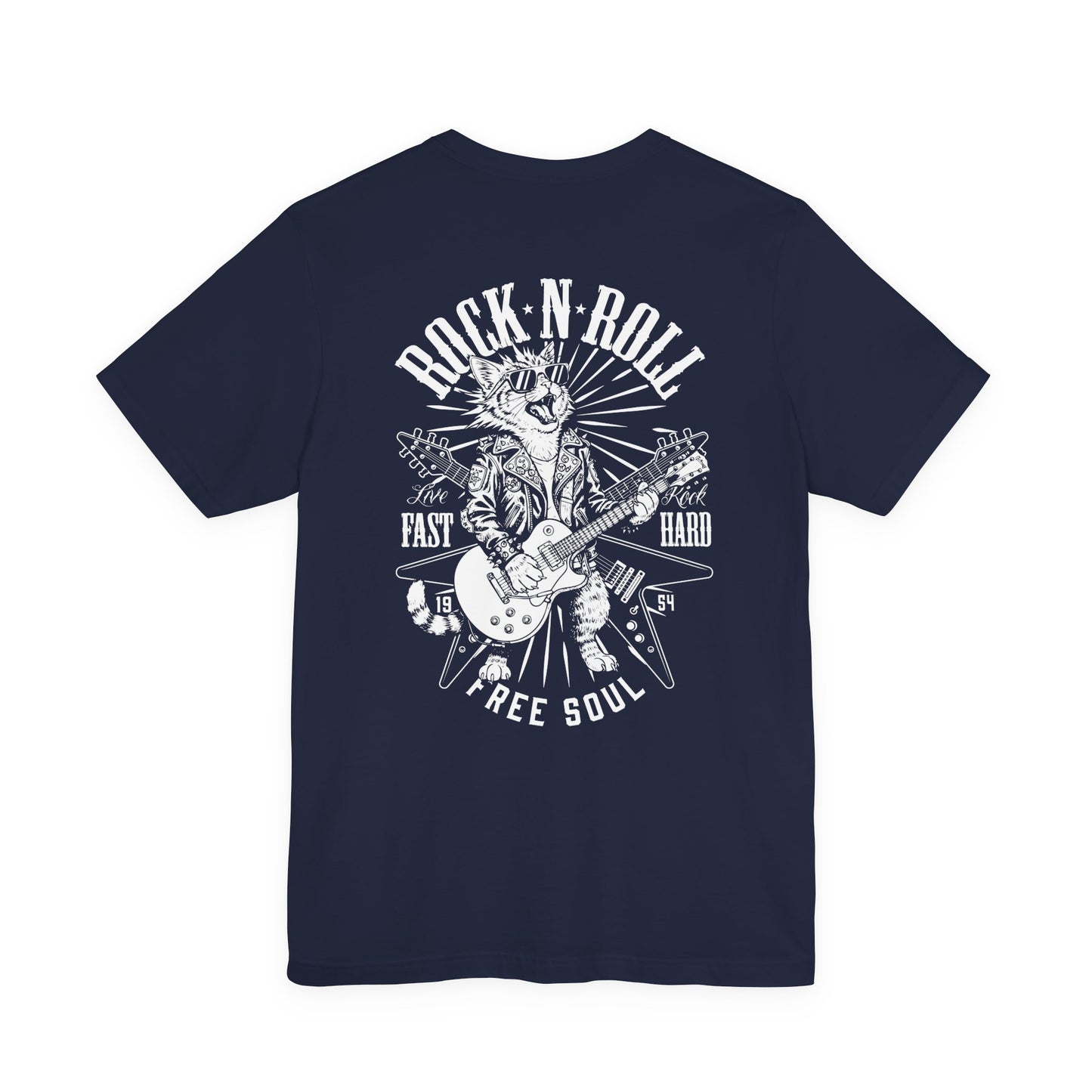 ROCK-N-ROLL Fast Hard – Cat Guitarist Tee