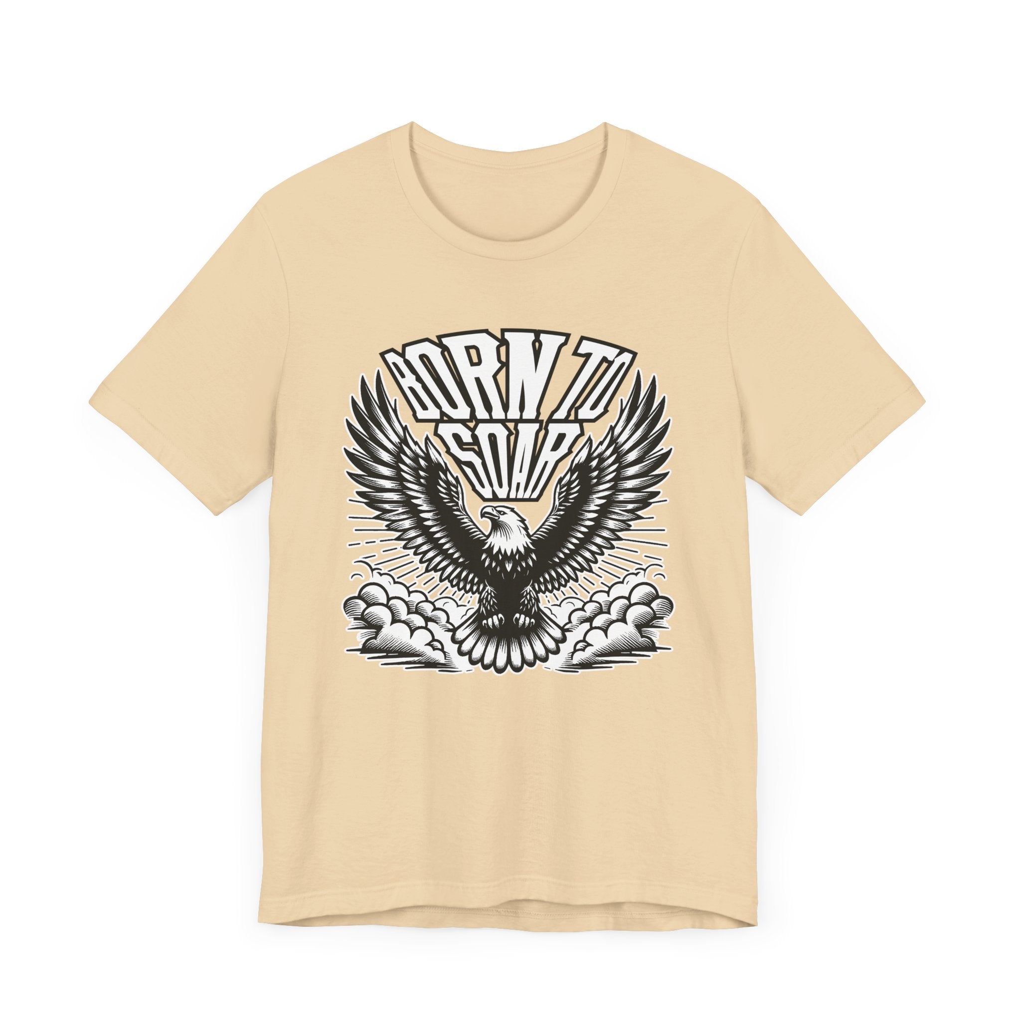 Born to Soar | Eagle with Wide Open Wings Above the Clouds T-Shirt