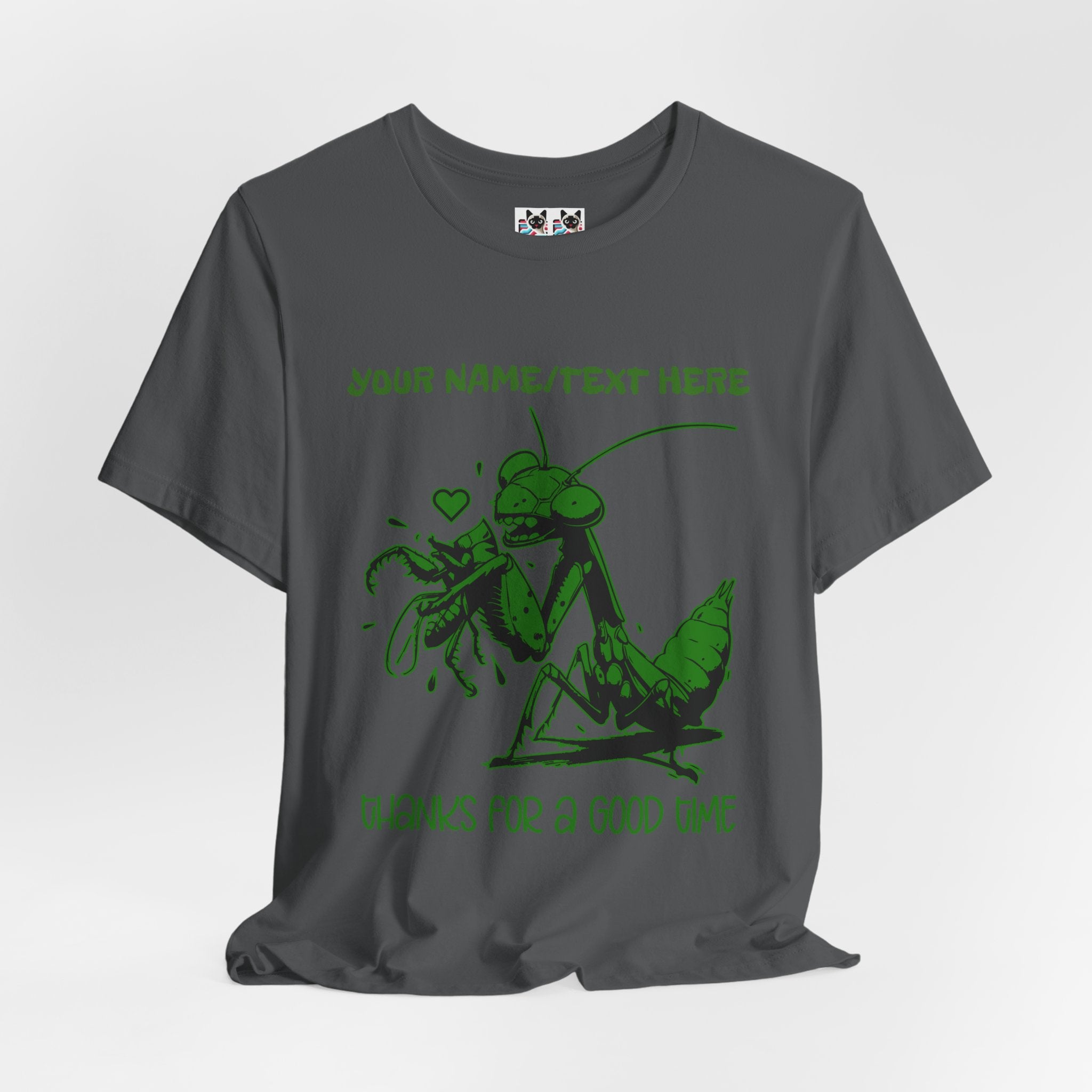 Custom T-Shirt - Thanks for a Good Time T-Shirt – Playful Grasshopper Eating Male Graphic Tee