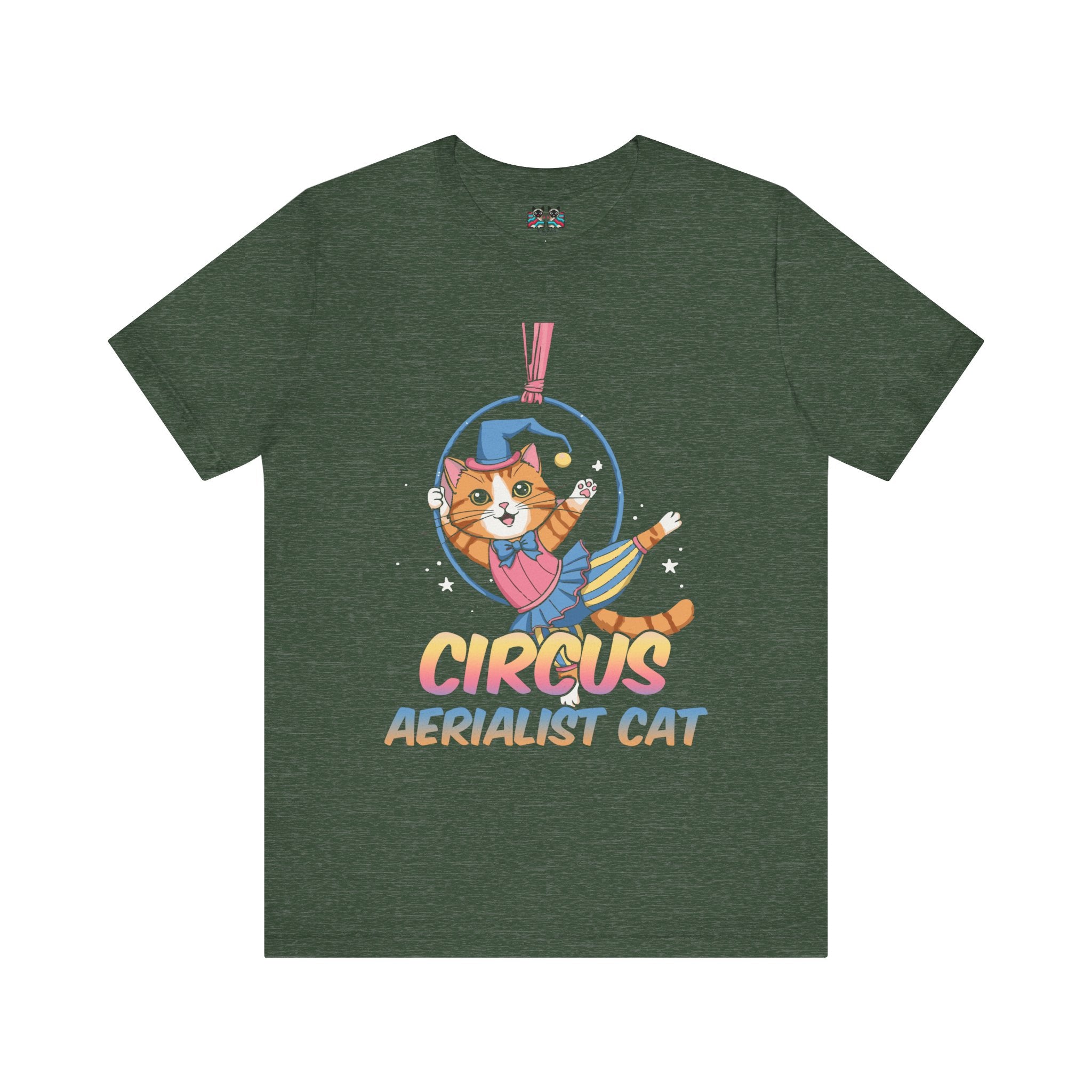 Circus Aerialist Cat - Cute and Funny Performer T-Shirt