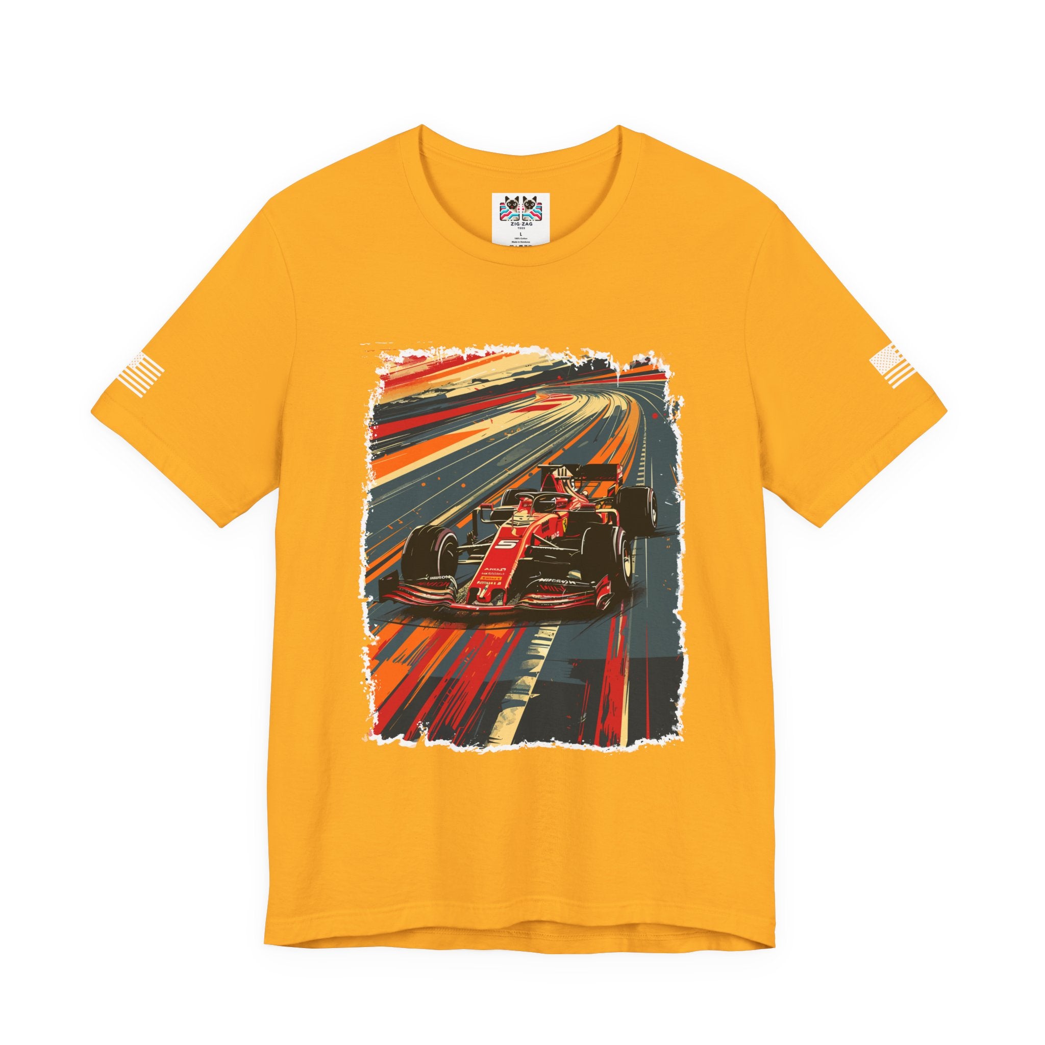 Las Vegas World Champion Sports Car Racer Front & Back T-Shirt – Formula Racing Graphic Tee