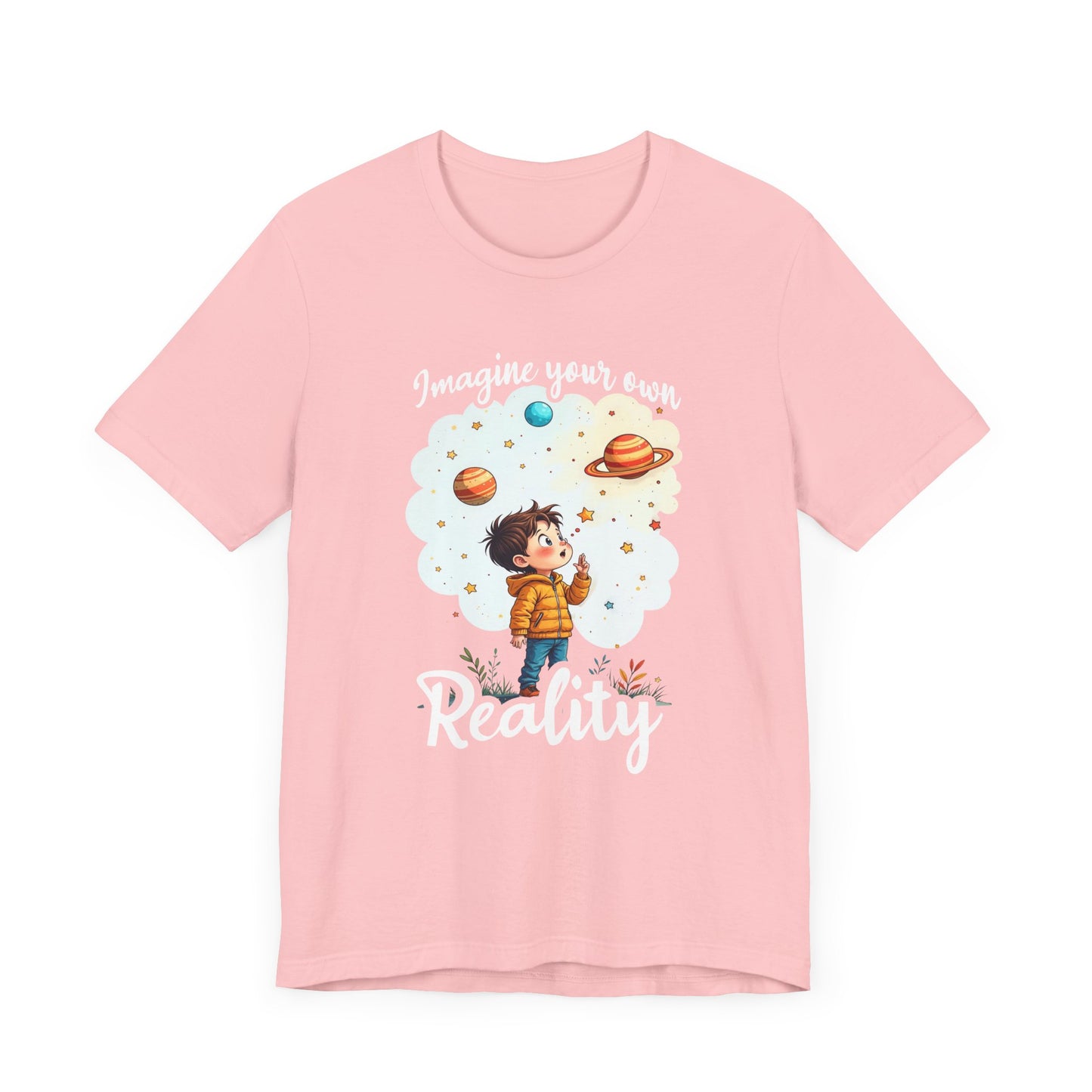 Digital Daydream - Imagine Your Own Reality – Toddler Dreaming Up Colorful Space Planets & Stars T-Shirt