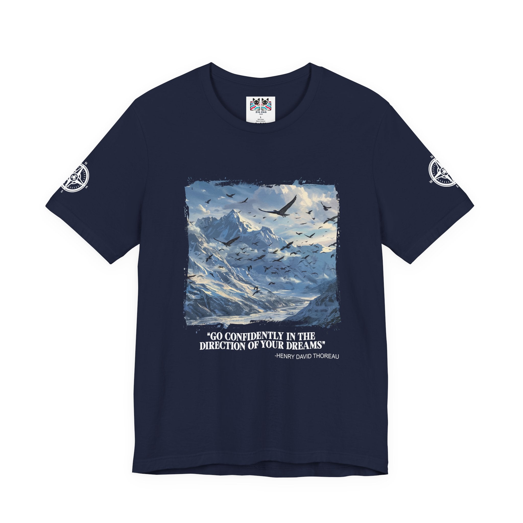 Go Confidently in the Direction of Your Dreams T-Shirt – Henry David Thoreau Quote Graphic Tee