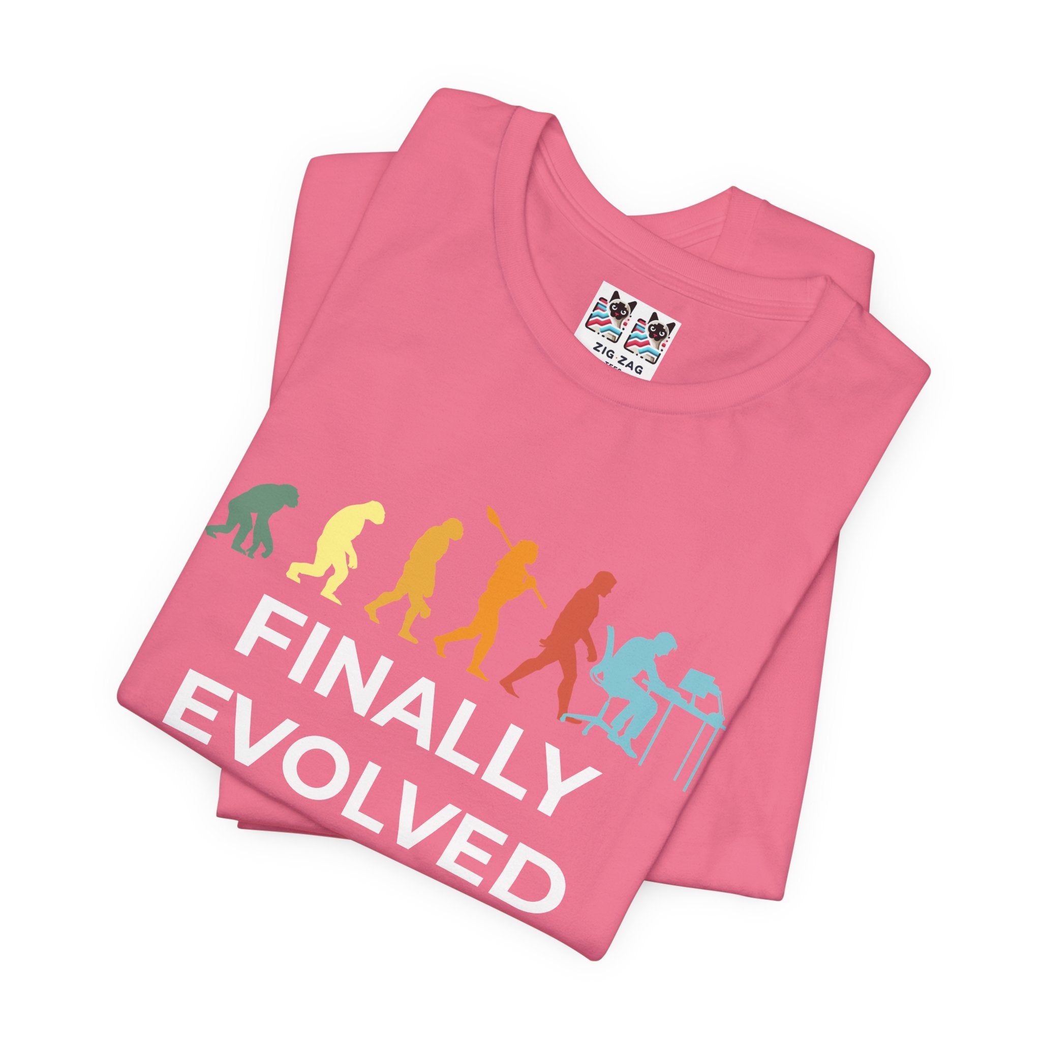 Custom T-Shirt - Evolution of Man to Computer User T-Shirt