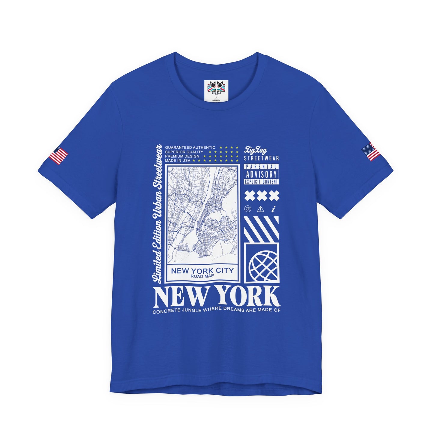 New York City Road Map T-Shirt - Limited Edition Urban Streetwear NYC Map Design
