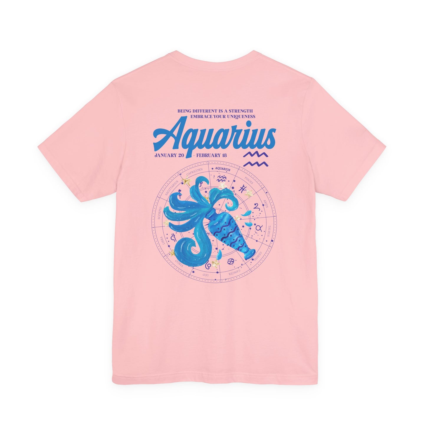 Aquarius Zodiac T-Shirt – Embrace Your Uniqueness Zodiac Wheel
