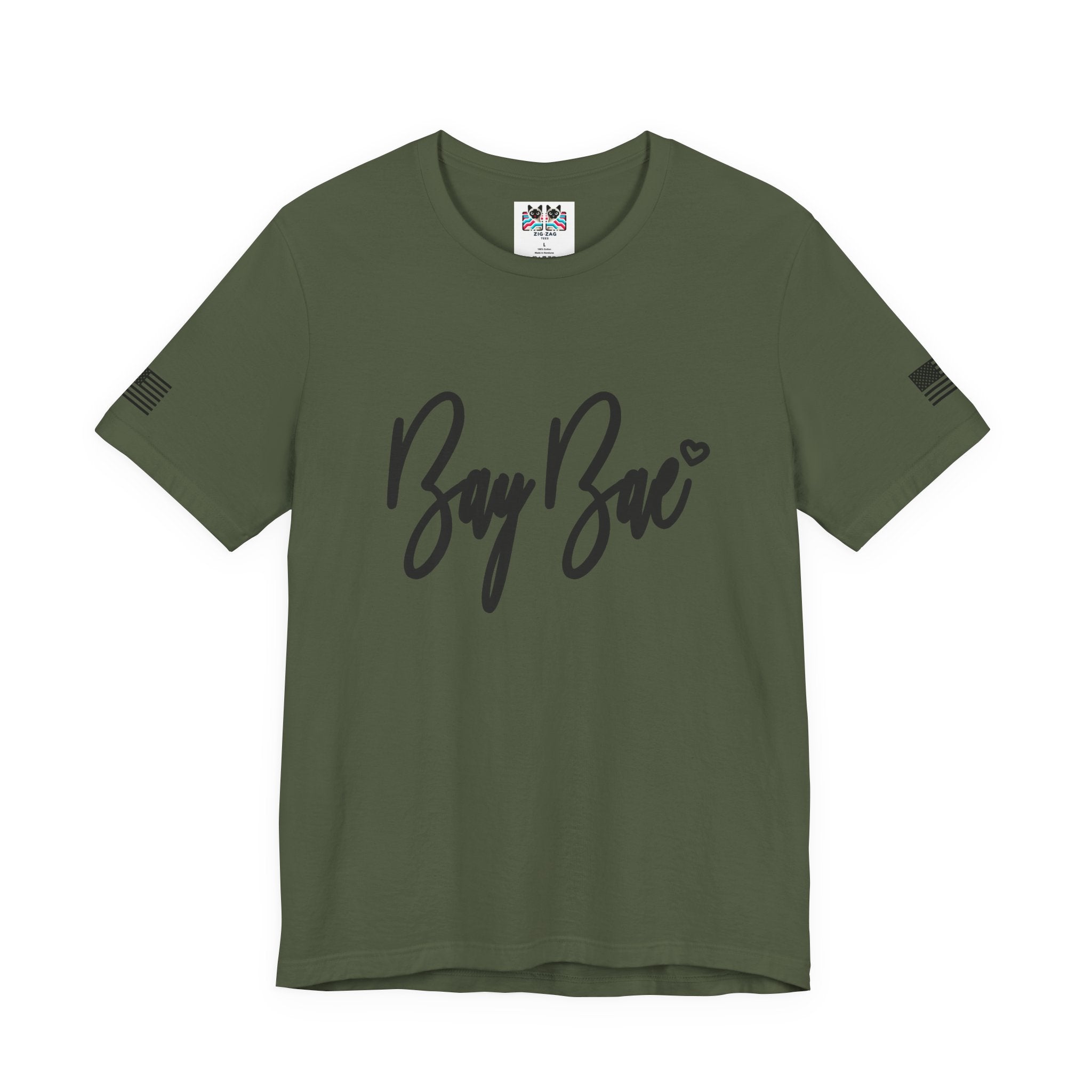 Bay Bae T-Shirt – Cute Script San Francisco Bay Area Graphic Tee with Heart