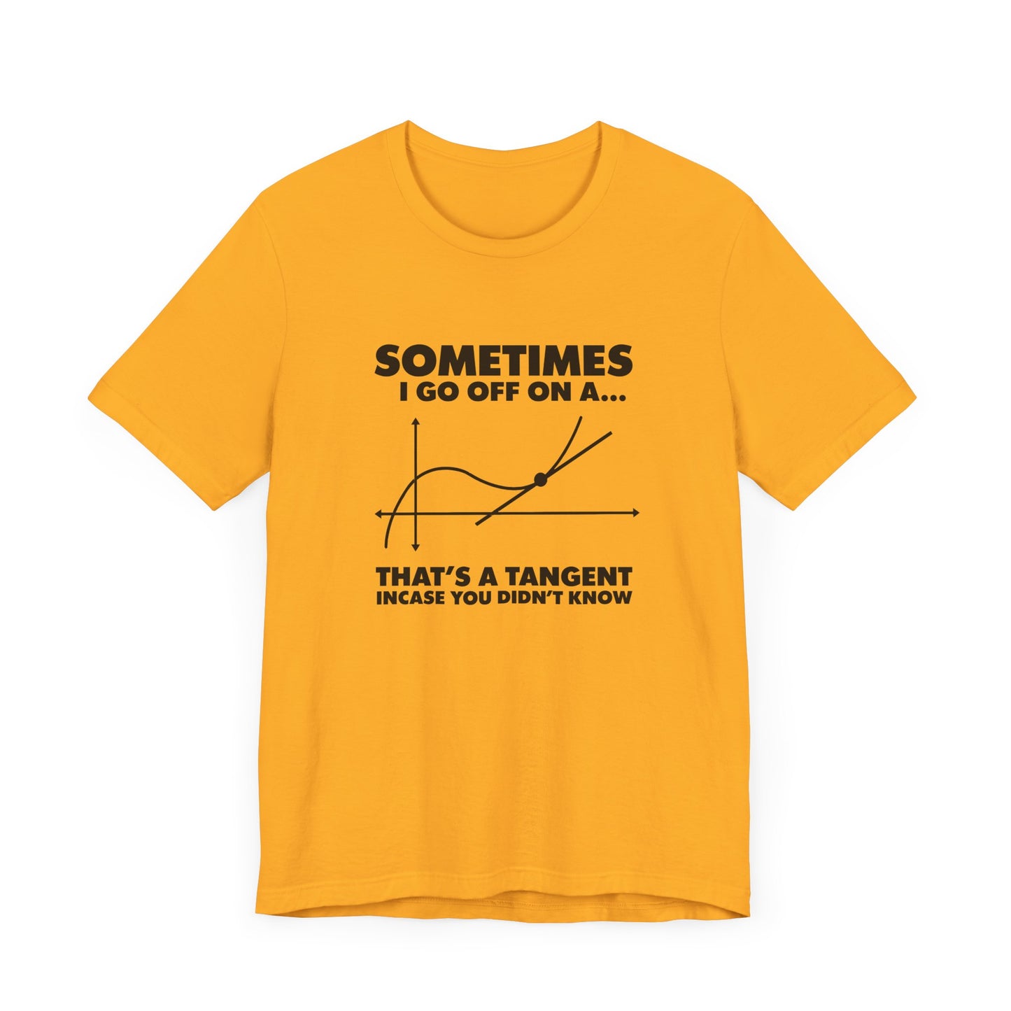 Math Nerd Tee – Tangent Pun with Graph Illustration