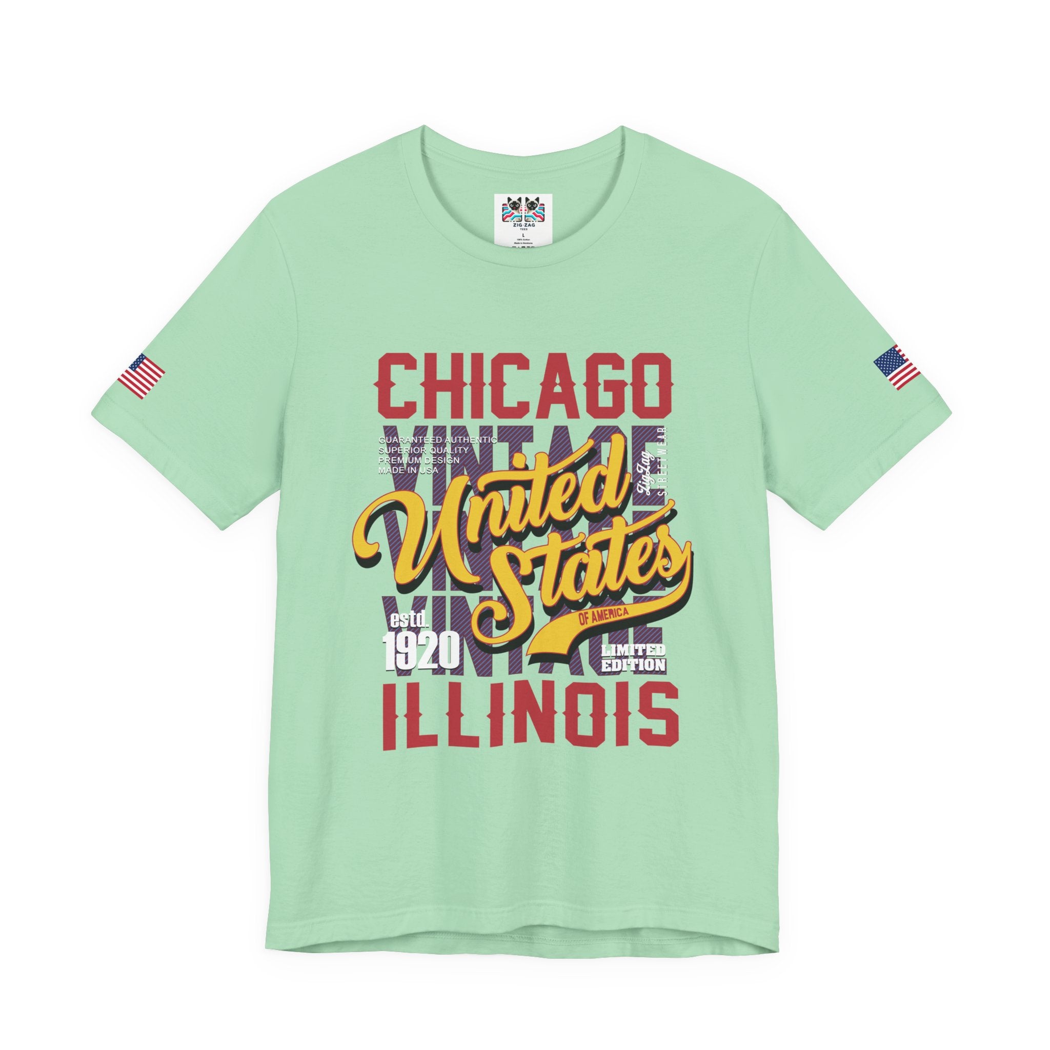 Chicago United States Illinois T-Shirt - Limited Edition 1920 Vintage Streetwear