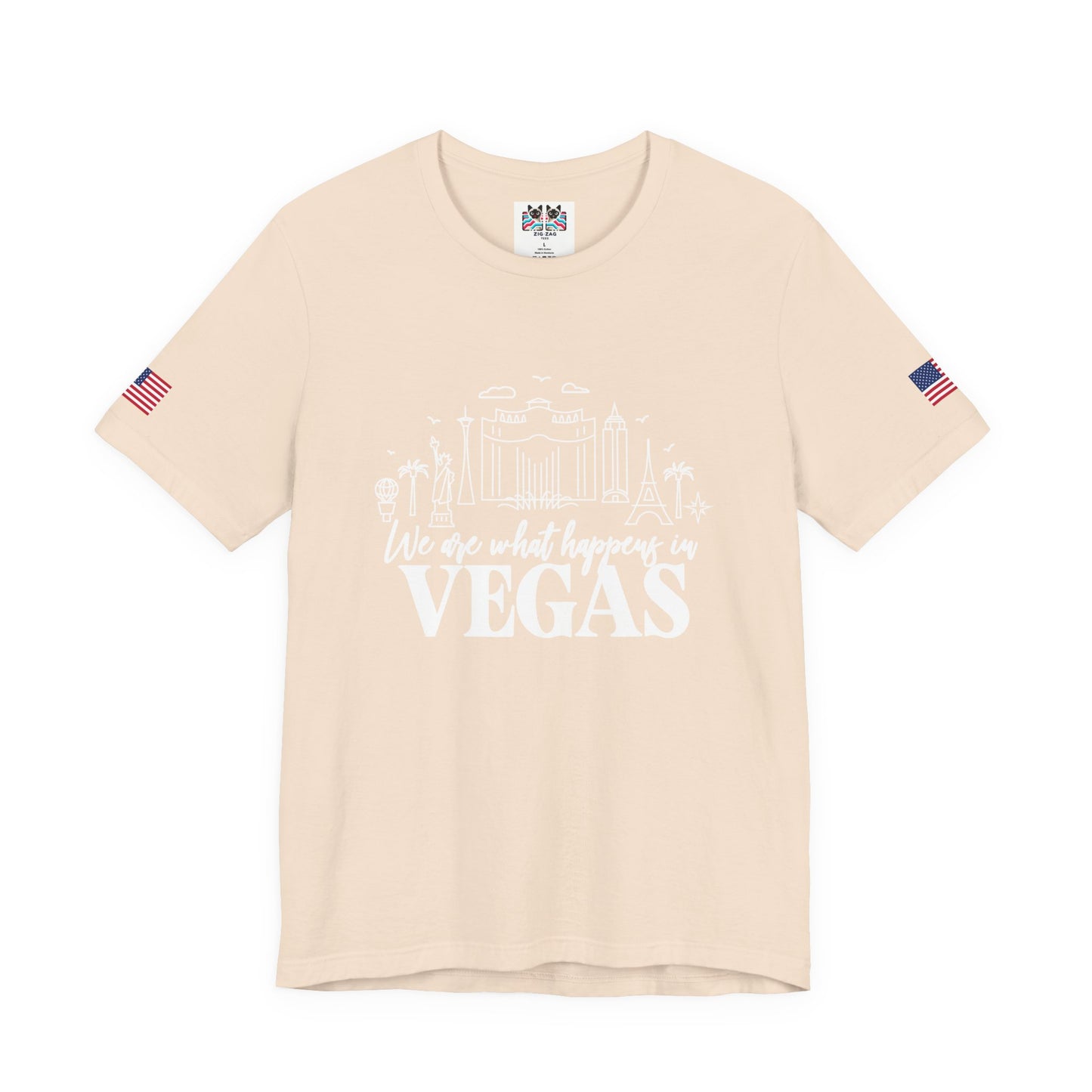 We Are What Happens in Vegas T-Shirt - Group Trip Friends Party Nevada Design