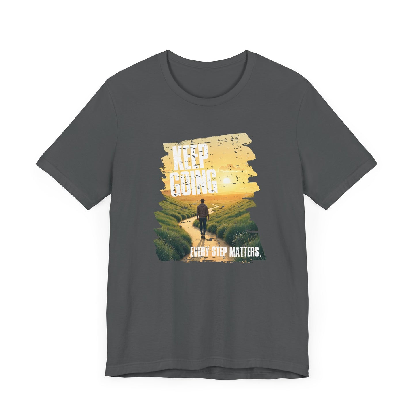 Keep Going Tee, Motivational Quote Shirt, Perseverance Message Tee, Positivity Boost Top, Mental Health Support Gift