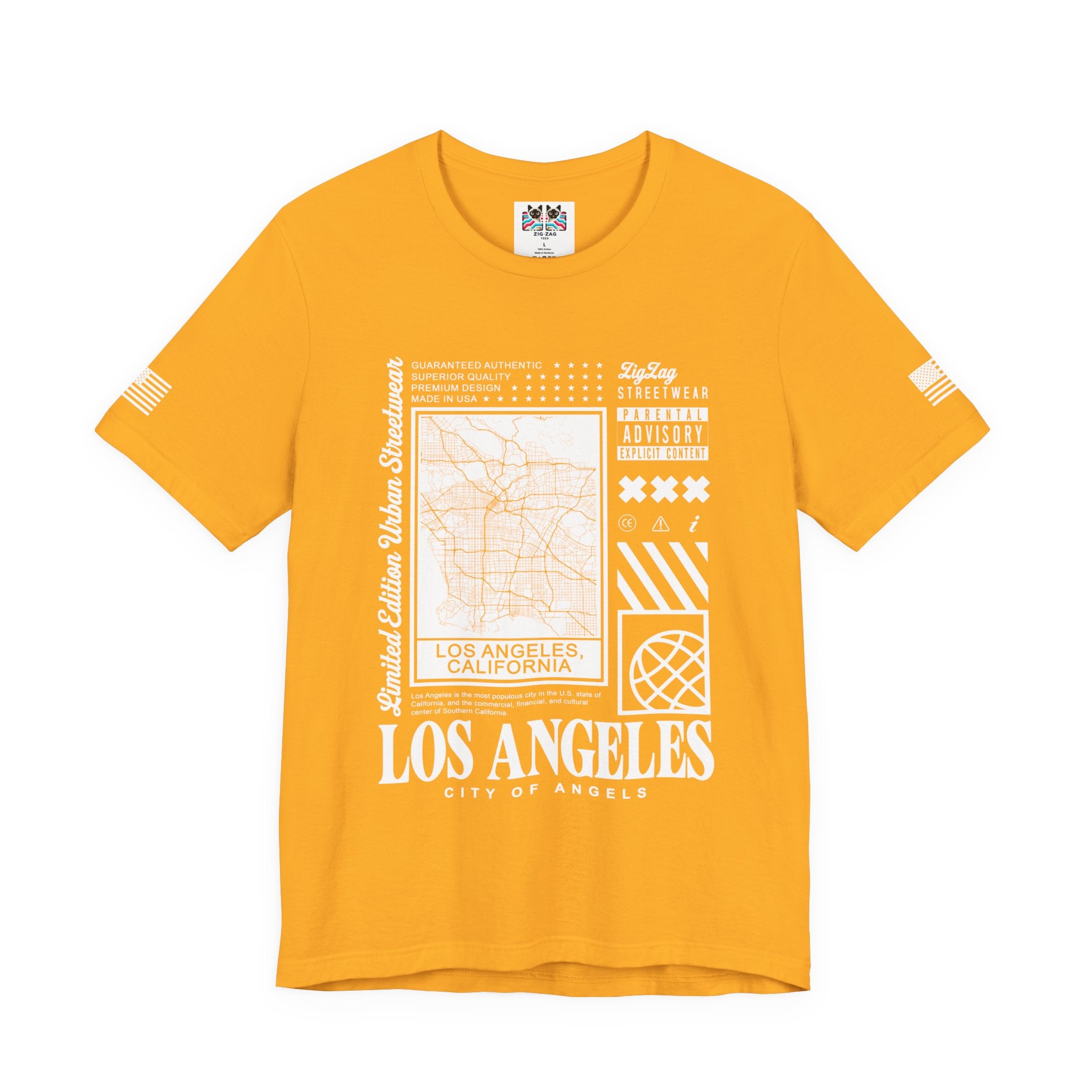 Los Angeles City of Angels T-Shirt – Limited Edition Urban Streetwear Map Graphic Tee