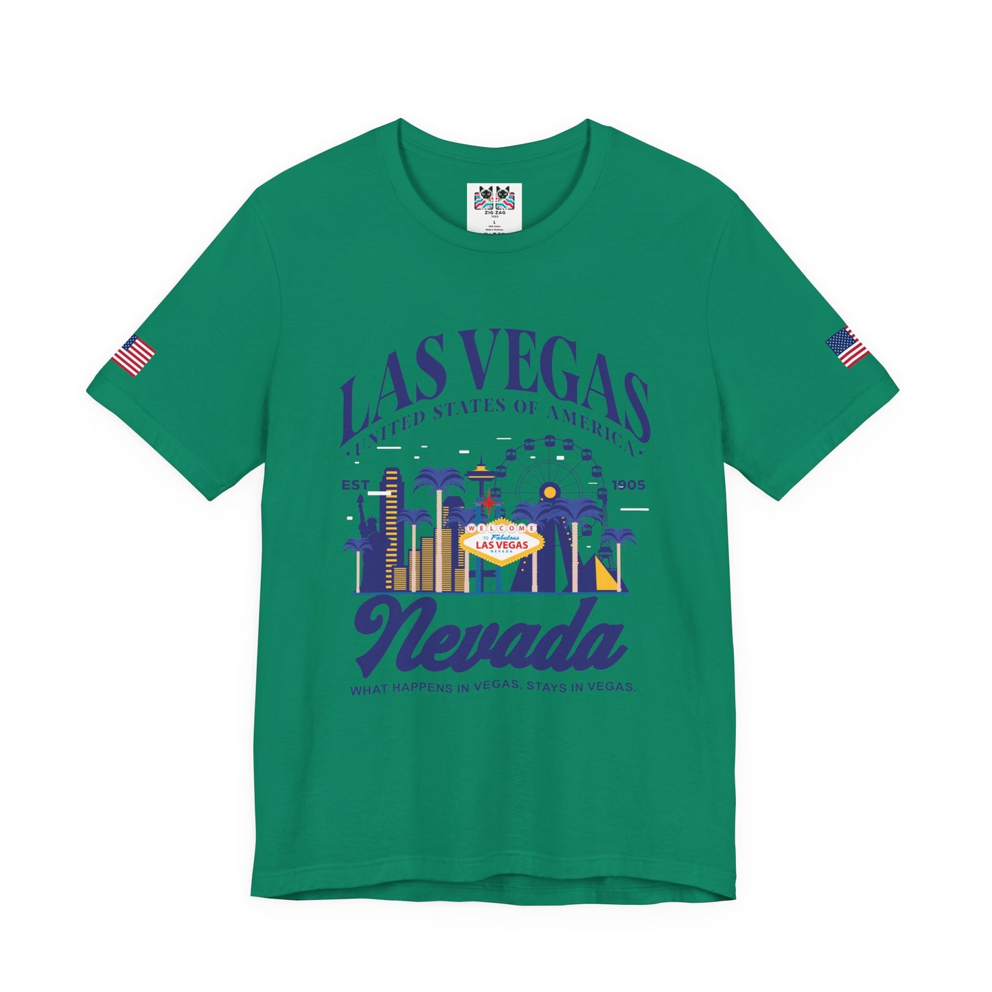 Las Vegas Nevada USA T-Shirt - What Happens in Vegas Stays in Vegas Est 1905