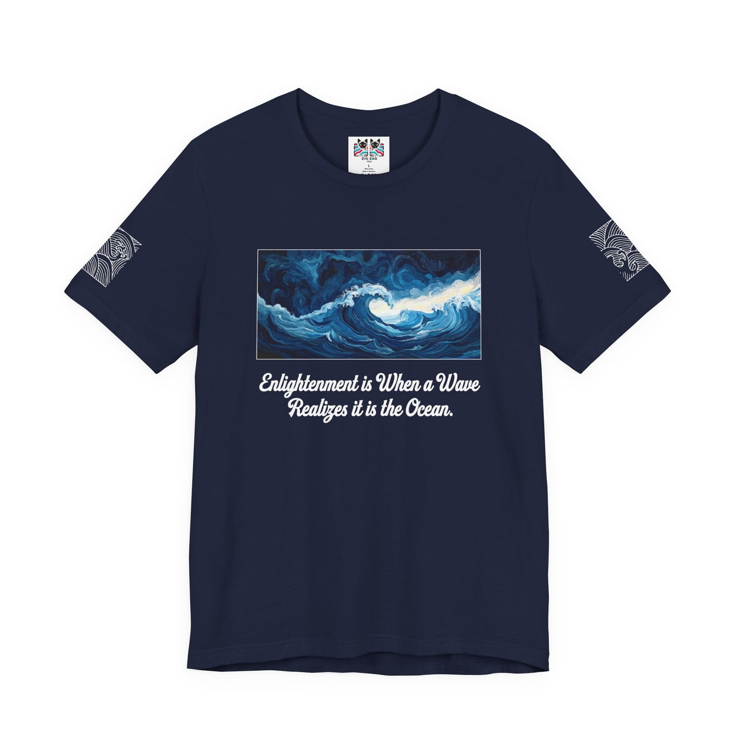 Enlightenment Is When a Wave Realizes It Is the Ocean T-Shirt – Spiritual Awakening Quote Graphic Tee