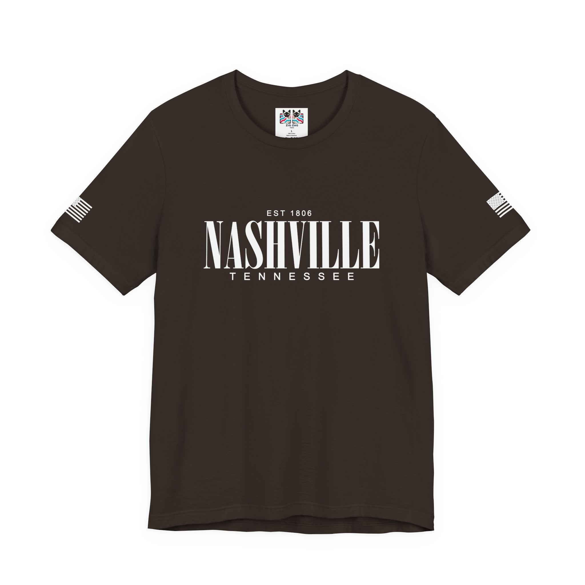 Nashville Tennessee EST 1806 T-Shirt – Bold Serif Clean Typography Tee