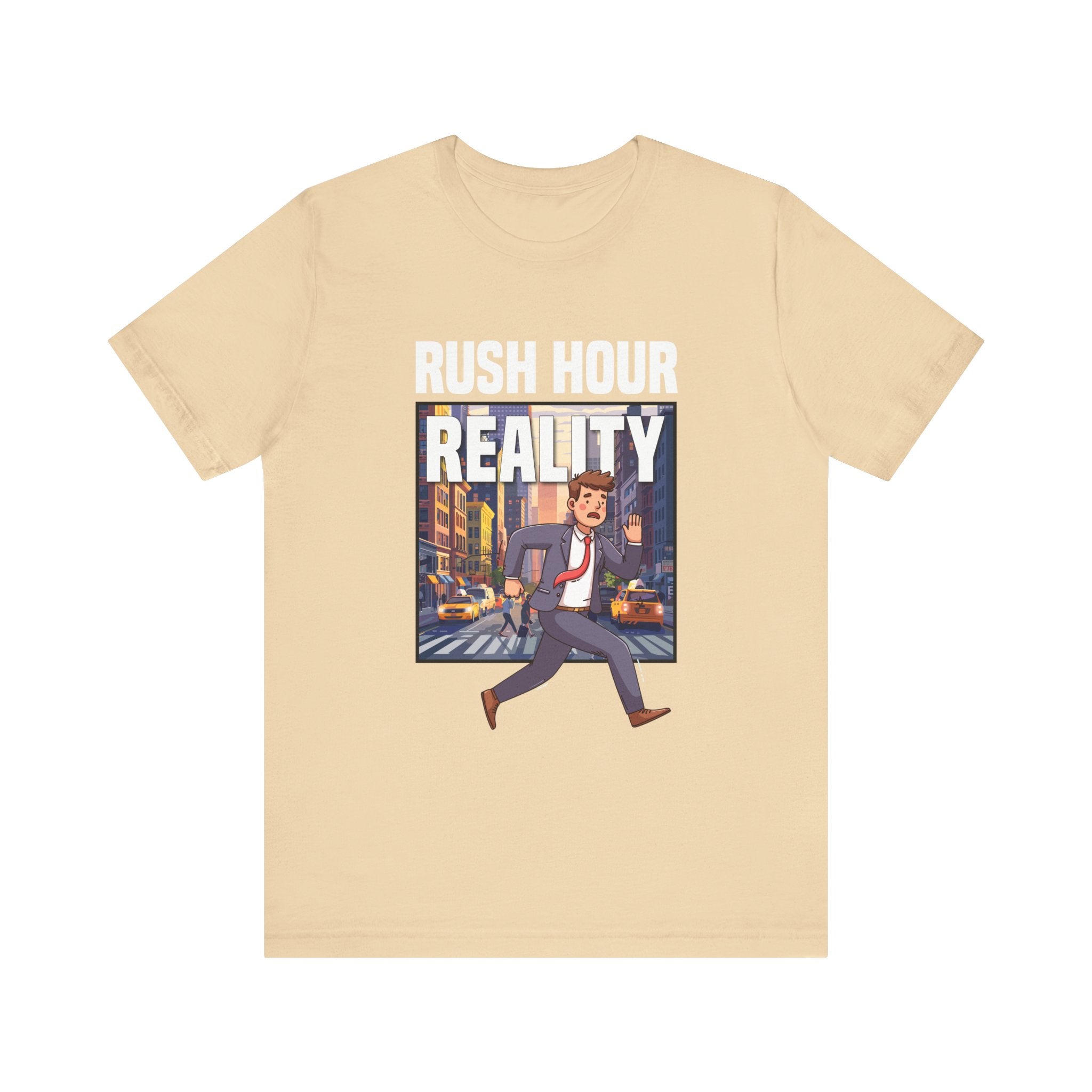 Rush Hour Reality Urban Commute Graphic Tee for City Warriors Navigating Chaos Hustle and Subway Stops Like Daily Champions