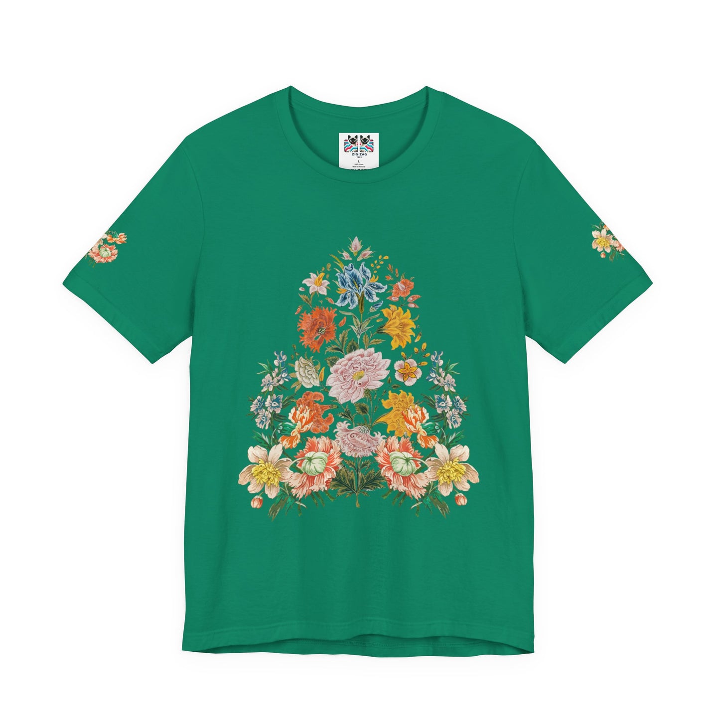 Vintage Botanical Floral T-Shirt – Wildflower Triangle Garden Art Graphic Tee