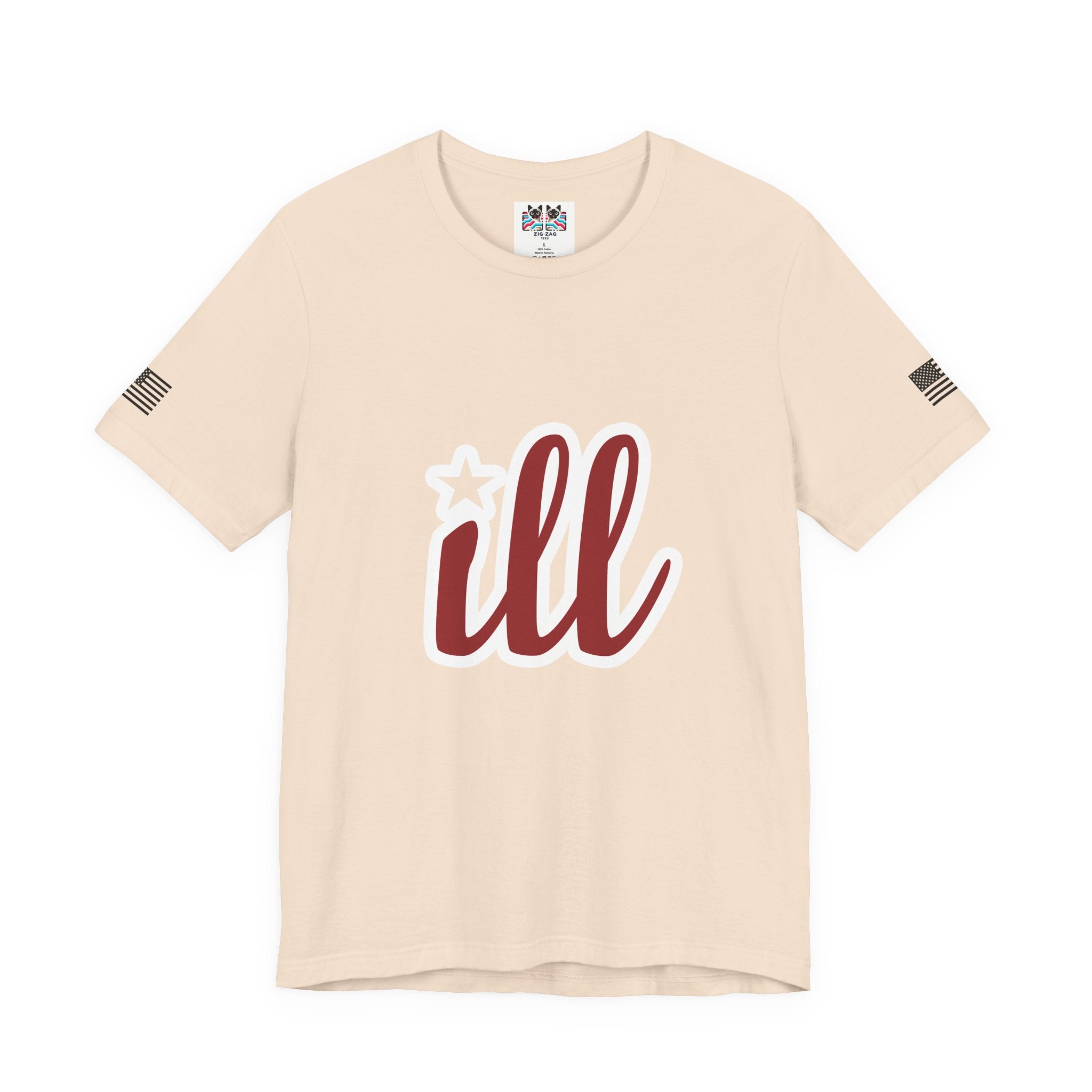 Philadelphia ILL T-Shirt – Bold Script Star Graphic Tee Philadelphia Fan