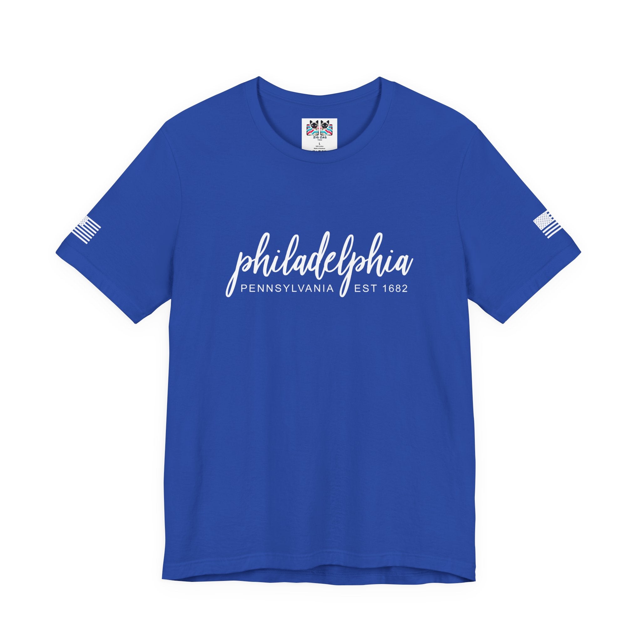 Philadelphia Pennsylvania EST 1682 T-Shirt – Elegant Cursive Script Graphic Tee