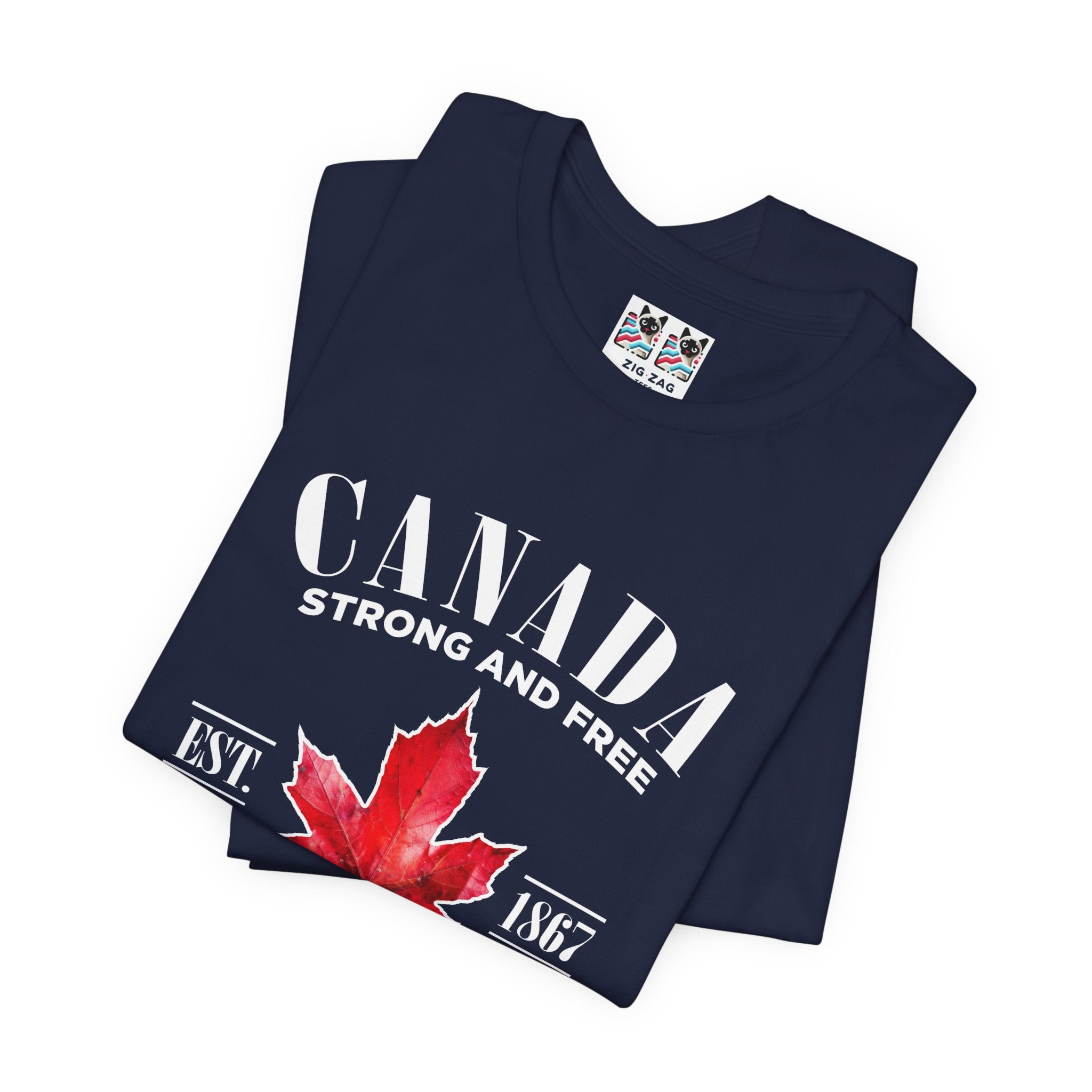 Custom T-Shirt - Canada Strong and Free True Maple Heritage T-Shirt
