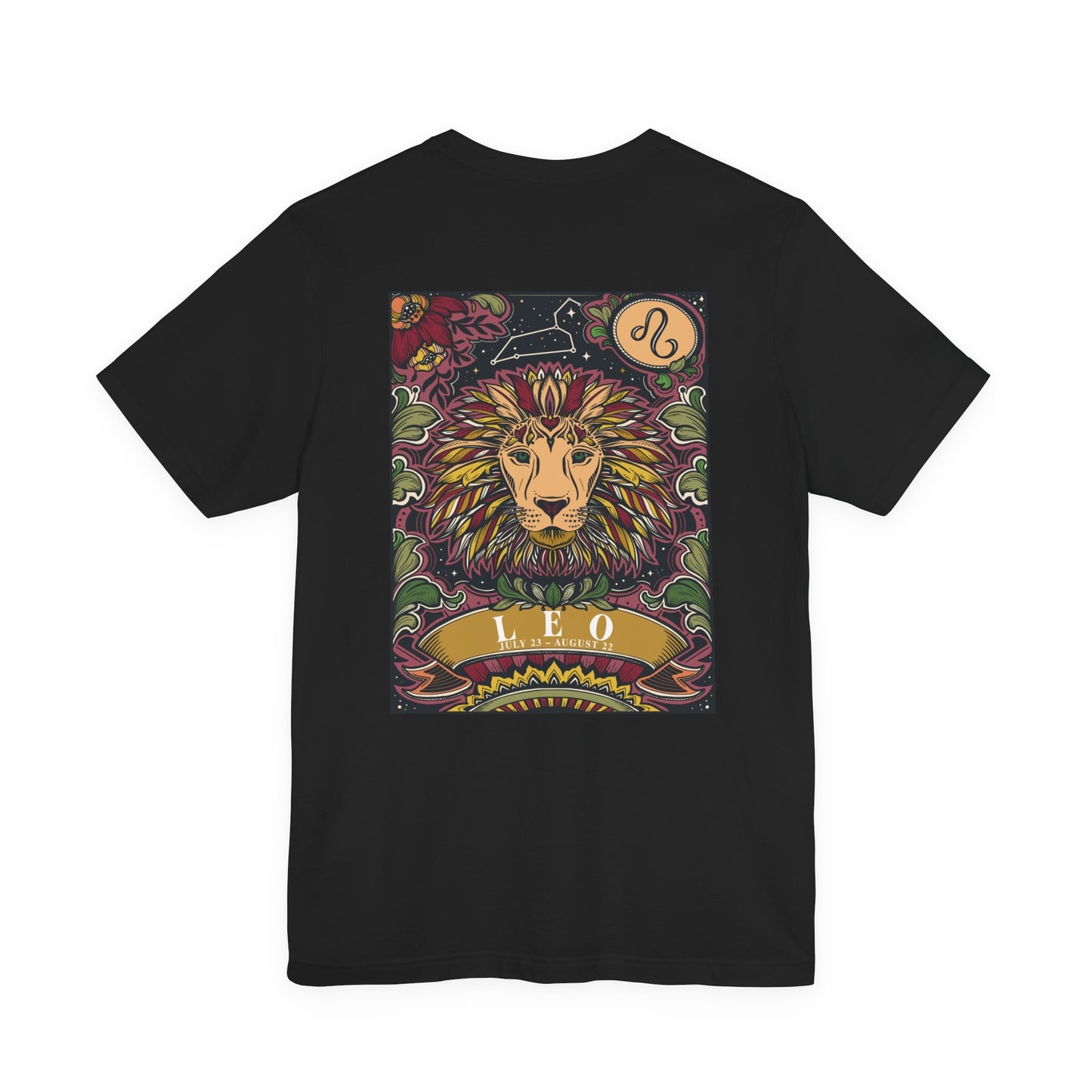 Leo Constellation & Floral Zodiac T-Shirt – July 23 to August 22